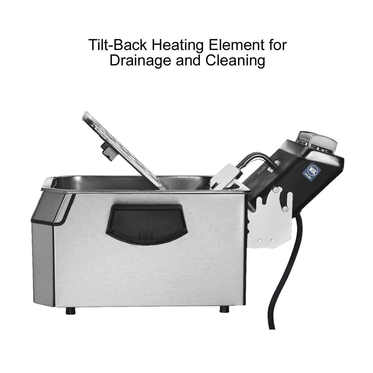 Waring Waring Commercial WDF1000 Heavy Duty 10 lb. Single Basket Deep Fryer , Includes 3 Fry Baskets & Night-Cover-1800W, 120V, 5-15 Plug