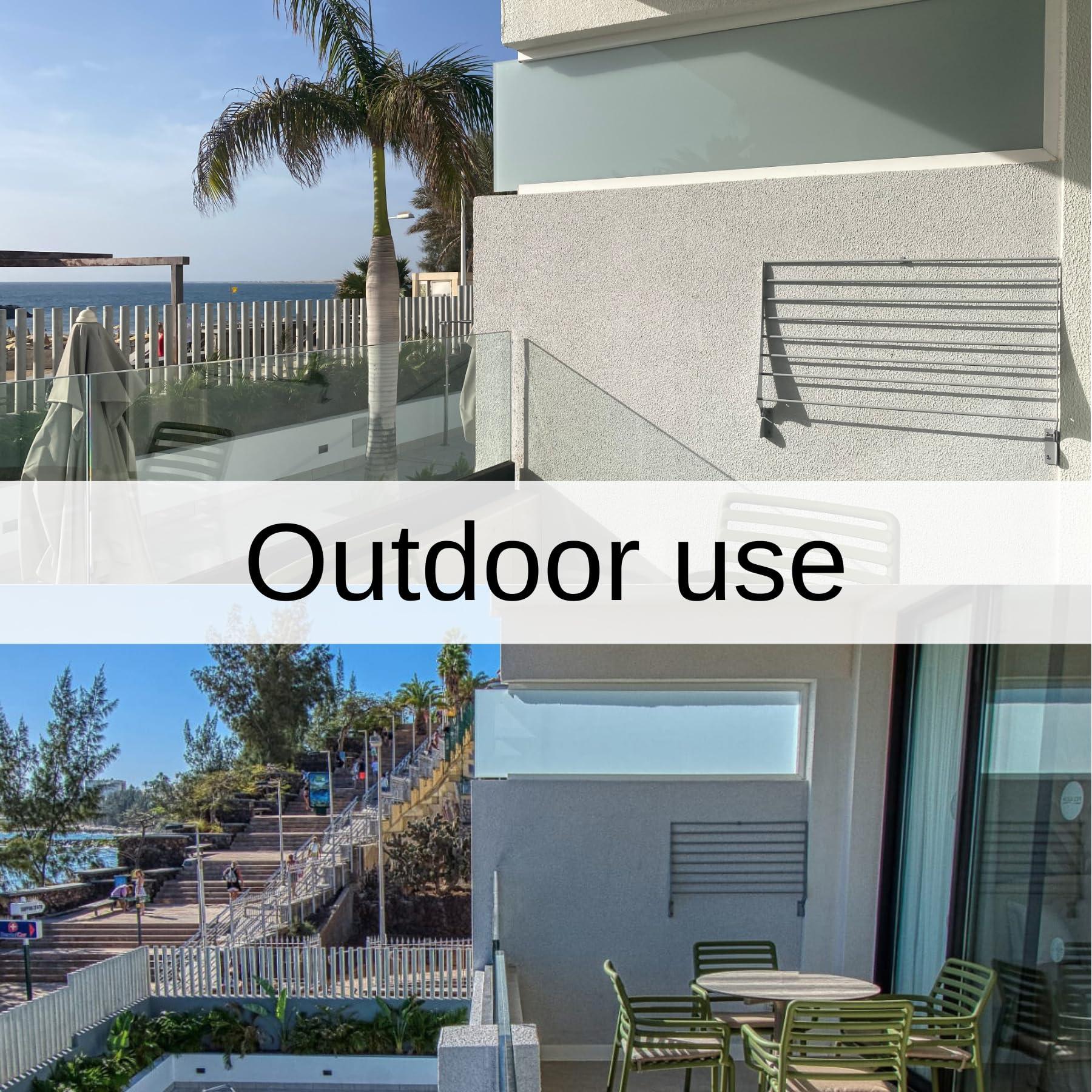 foxydry foxydry Fold, Wall-Mounted Clothes Drying Rack, Vertical Folding Indoor Outdoor Clothes line in Aluminium Steel (120 cm)