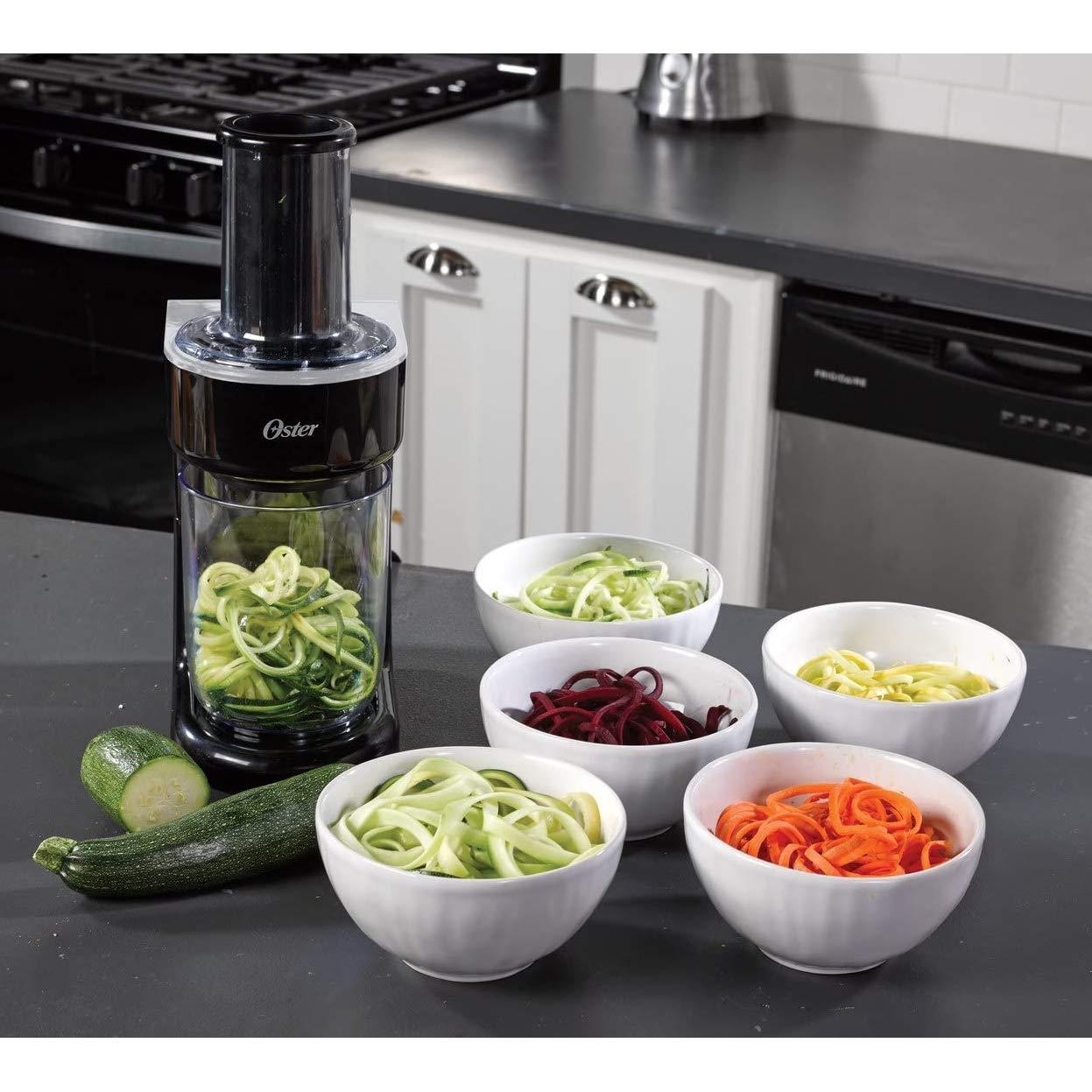 Oster Oster Easy-to-Use Electric Spiralizer with 2 Spiralizer Blades (sized for spaghetti and fettuccine noodles), Black