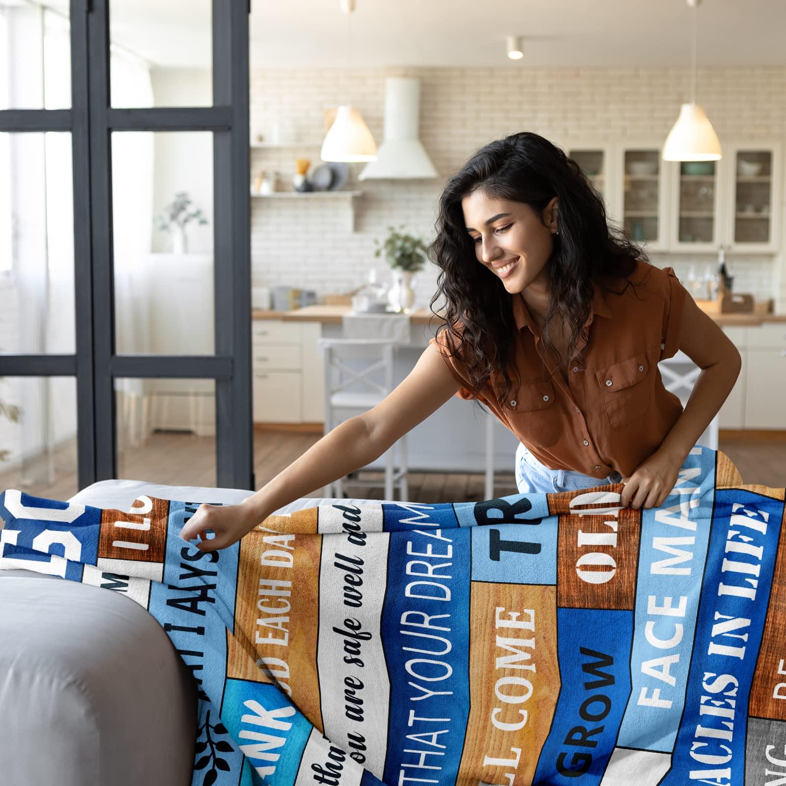 Butonus Grandson Gifts from Grandma Grandpa,to My Grandson Blanket 60x50,Grandson Birthday Gifts,Gifts for Grandson from Grandma Grandpa,Valentines Day Birthday Graduation for Grandson