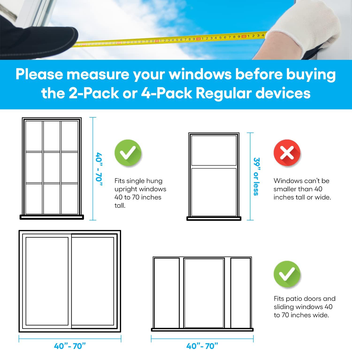 The Lock-It Block-It The Lock-it Block-it Regular (4 Devices) Home Security Adjustable Window Security Bars/Window Lock Bar, Security Bar for Sliding Glass Door, Child Safety Lock & Sliding Patio Door Security Bar