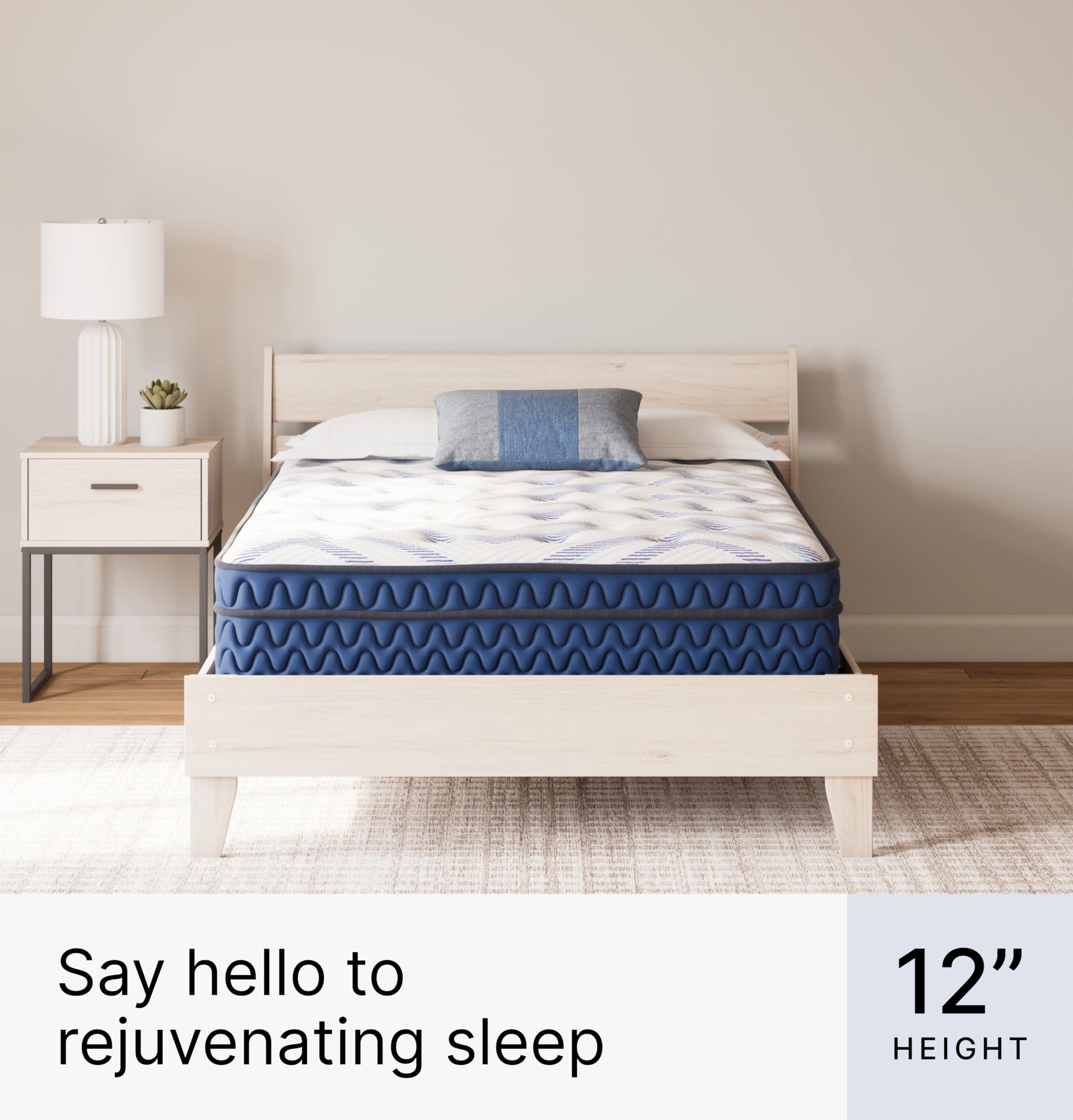 Signature Design by Ashley Signature Design by Ashley Full Size Stack 12 Inch Hybrid Medium Plush Cooling Gel Infused Memory Foam Mattress for Pressure Relief