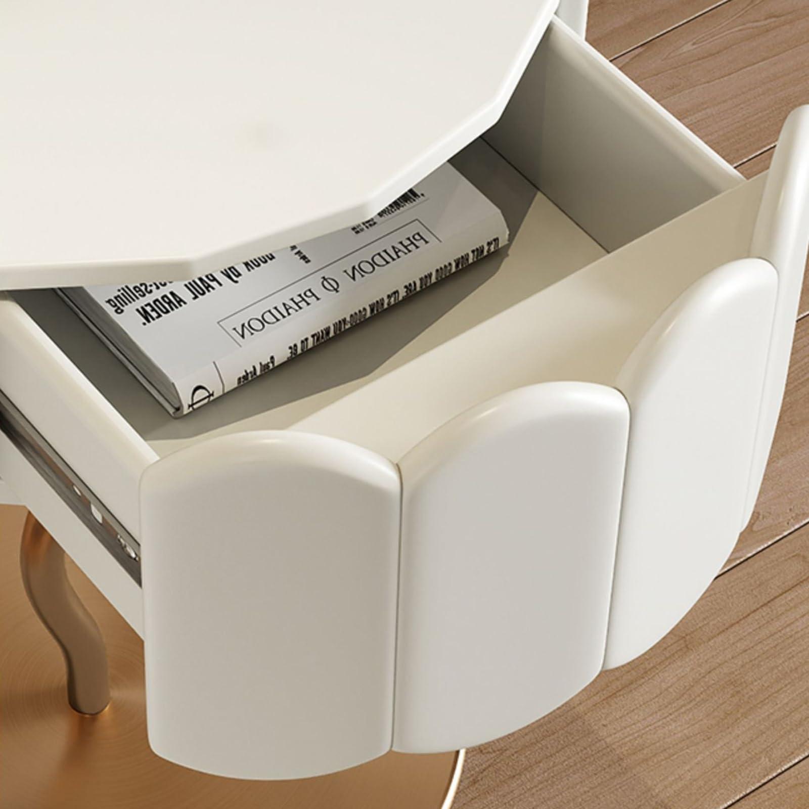 MZQMK MZQMK Nightstand, Drawer Dresser, Bedside Furniture, Night Stand, End Table with Fabric Bins for Bedroom, Closet, Dorm(B)