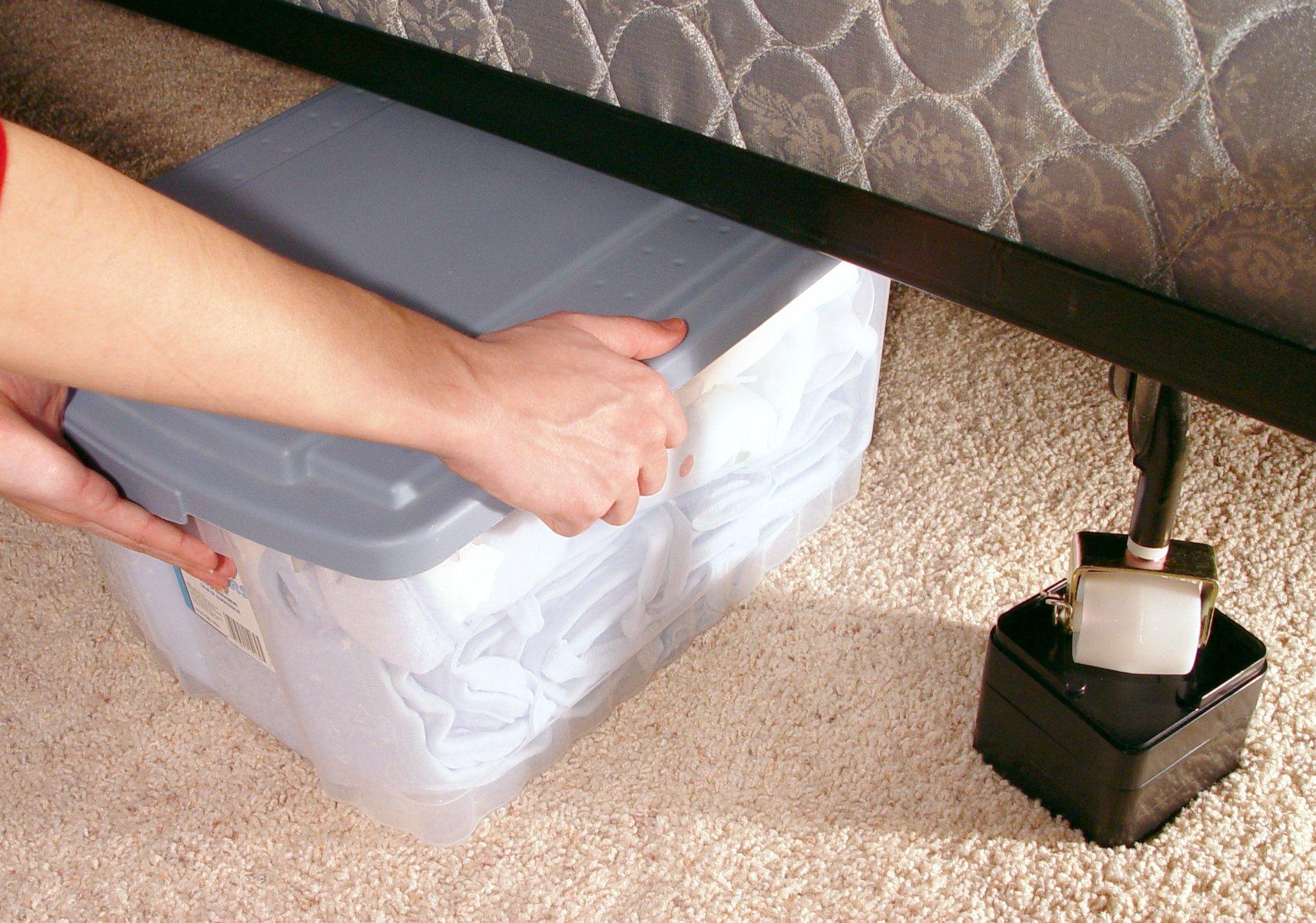 Headwind Consumer Products Headwind Consumer Products Raise ITS Furniture Risers Bed Risers Desk Risers, Clear 1\"x4\"x4\" (8 Count)