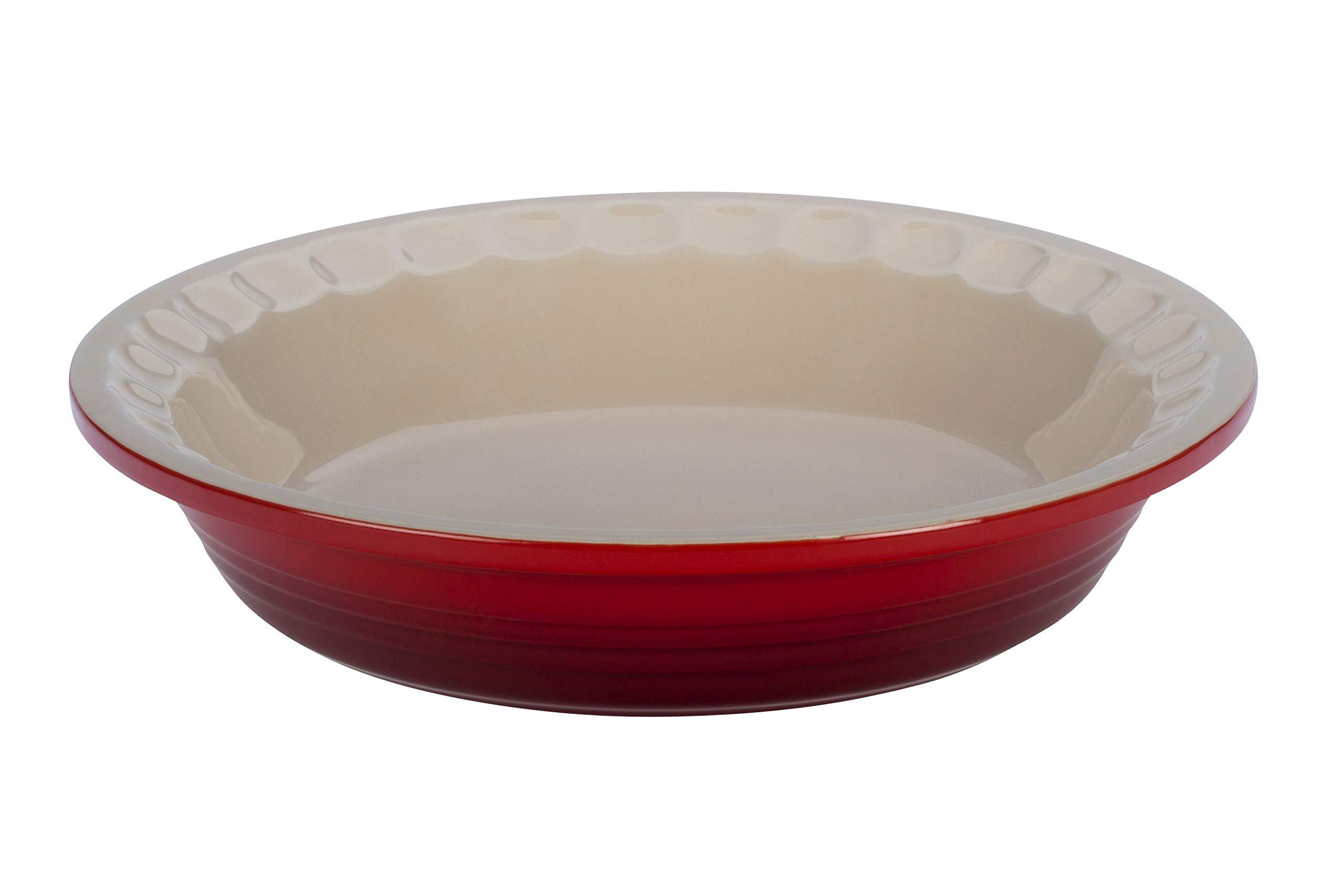 Le Creuset Le Creuset Stoneware Pie Dish, 9", Cerise