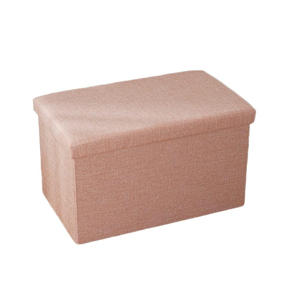yangjie Storage Ottoman Cube Foot Stools and Ottomans with Storage Ottoman Footstool Toy Footrest Step Stool Folding Ottoman Cube Seat for Space Saving Comfortable Seat (Color : Pink, Size : 76X38X38cm)