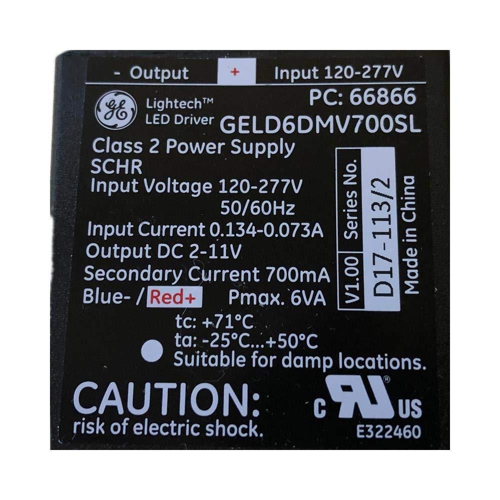 GE GE 66866 - 6 watt Output 120-277 volt Input Constant Current LED Driver (GELD6DMV700SL 66866)