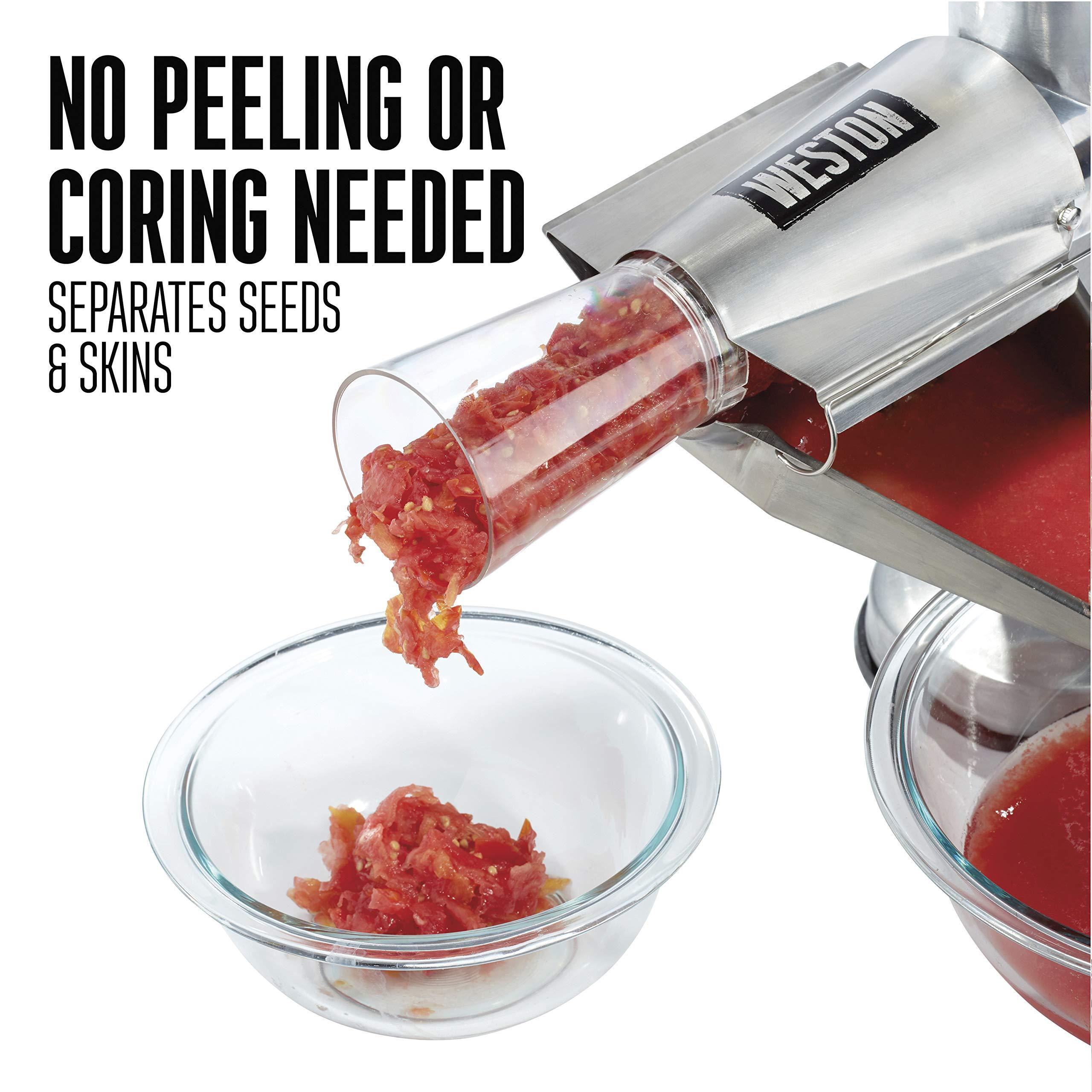 Weston Weston Metal Tomato Strainer, 1 Gallon Hopper, Stainless Steel