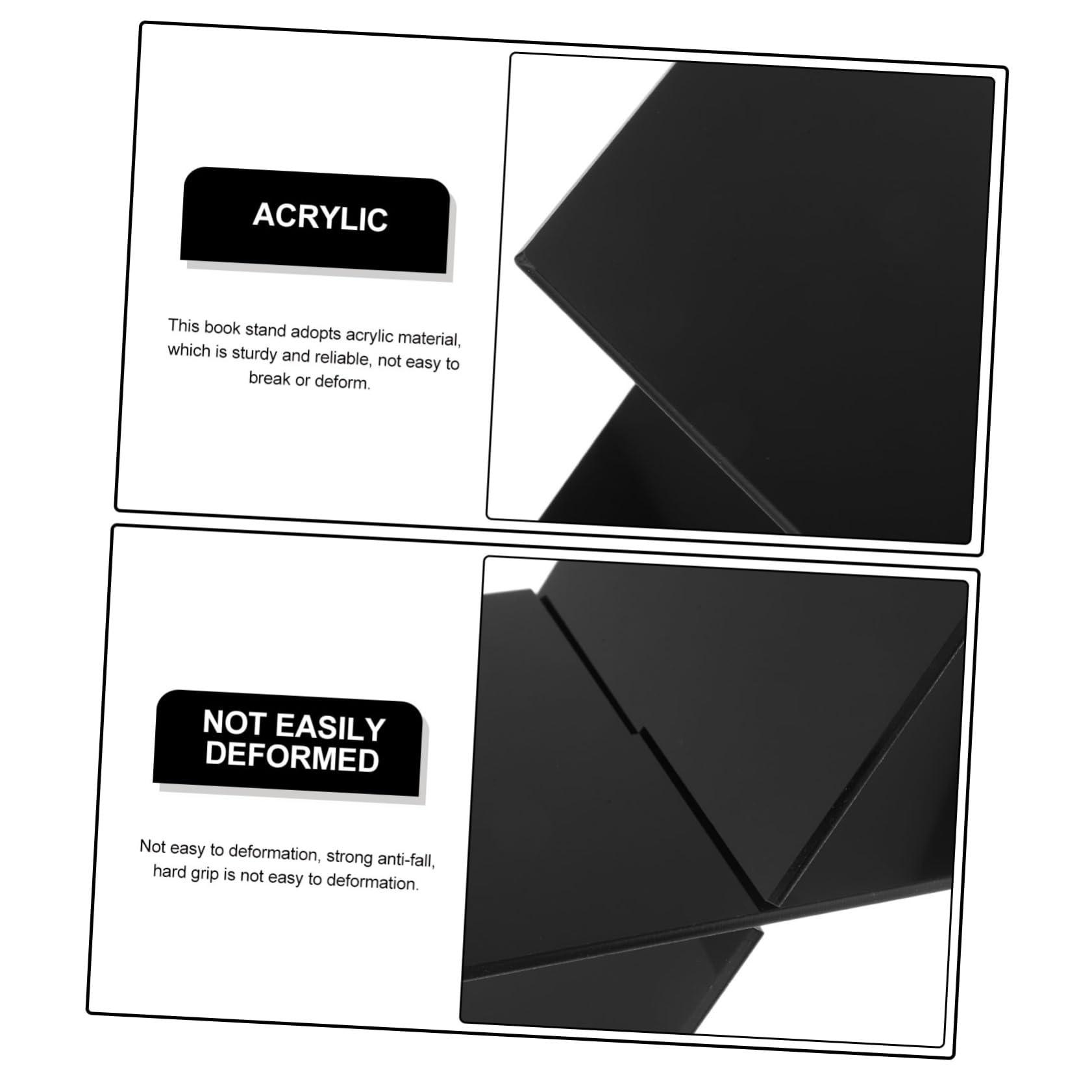 UTHCLO UTHCLO Cookbook Stand Kitchen Counter Book Holder for Desk Acrylic Book Stand Recipe Book Holder Easy to Use Book Organizer