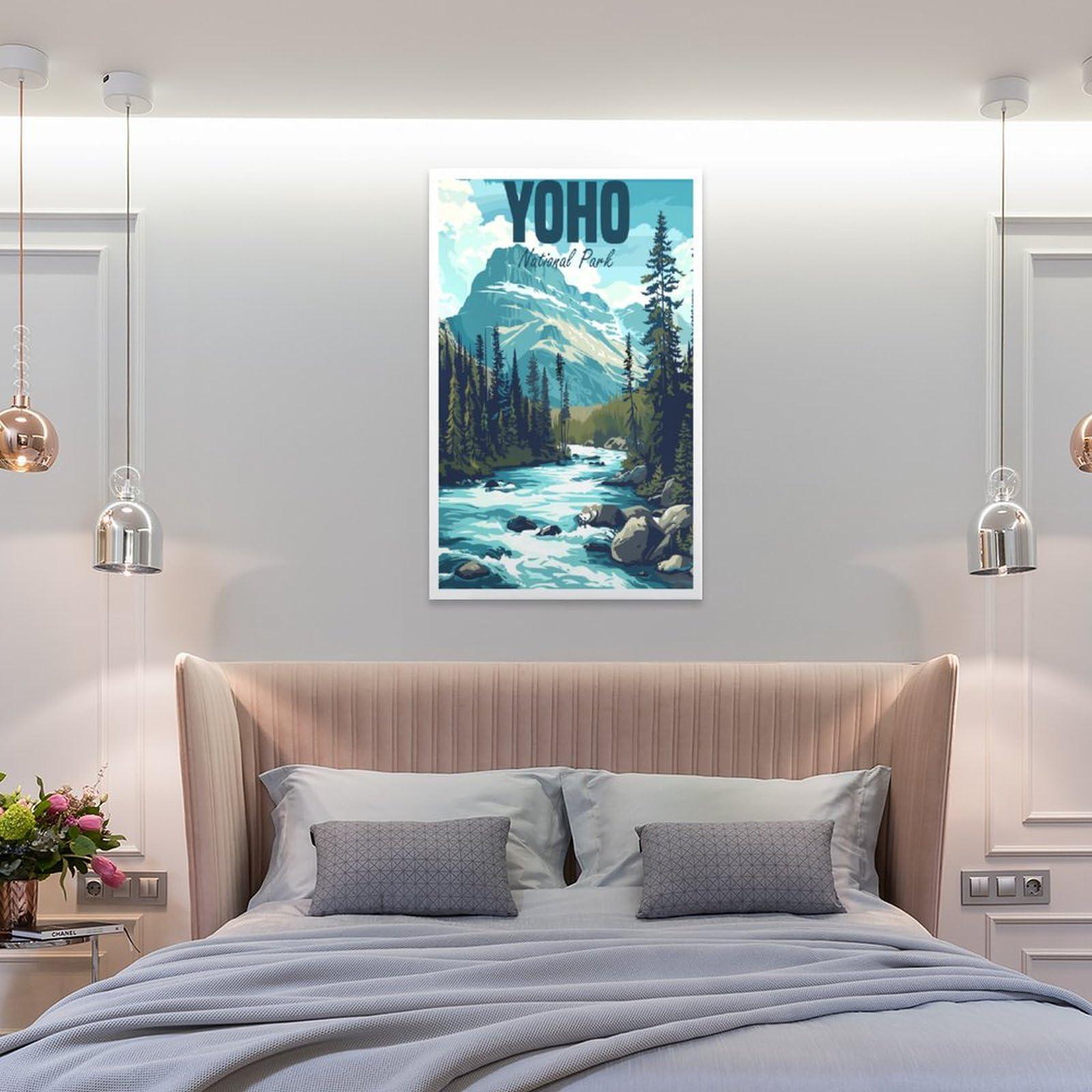 Aihgkzx Aihgkzx Oho National Park Canada Travel Poster Canvas Wall Art Print Picture Home Room Decor 08x12inch(20x30cm)