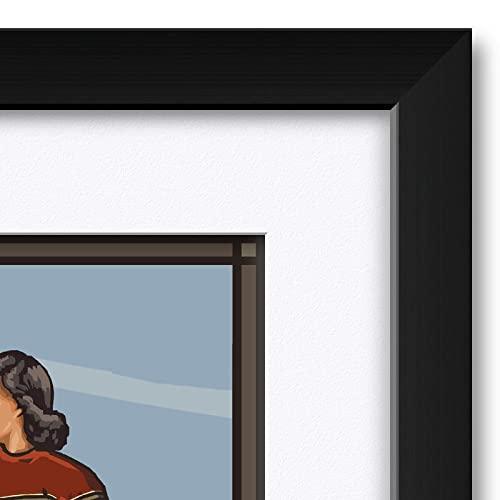 Art of Place Park City Utah Girl Skier Standing Sunset Professionally Framed & Matted Art Print from Travel Artwork by Artist Paul A. Lanquist Framed Art Size: 18\" x 24\"