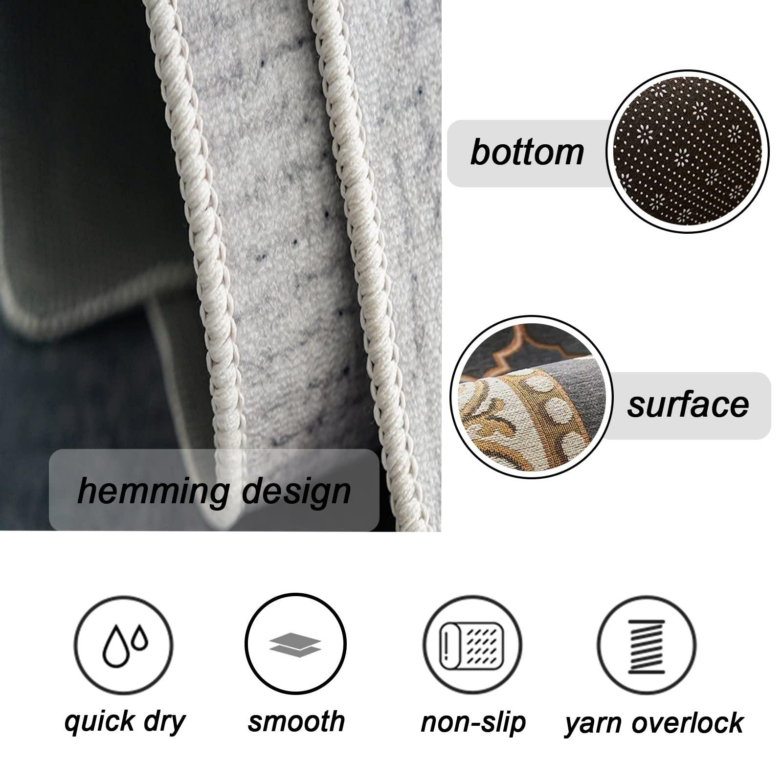 ONISUM Long Carpet Runners for Hallway, Kitchen Hall Stairs Passage Narrow Rugs, Home Decoration Area Rugs, Rubber Backed Non Slip Runner Rugs - Customizable Length ( Size : 2.6 ft 13.1 ft )