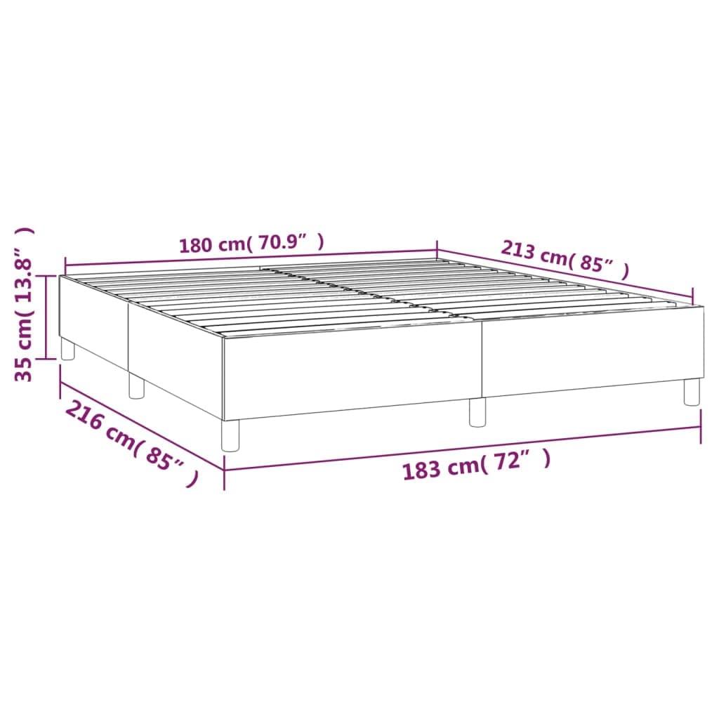 FAMIROSA FAMIROSA Box Spring Bed Frame Black 72"x83.9" California King Faux Leather (Mattress not Included), Weight-63.05 lbs(V)