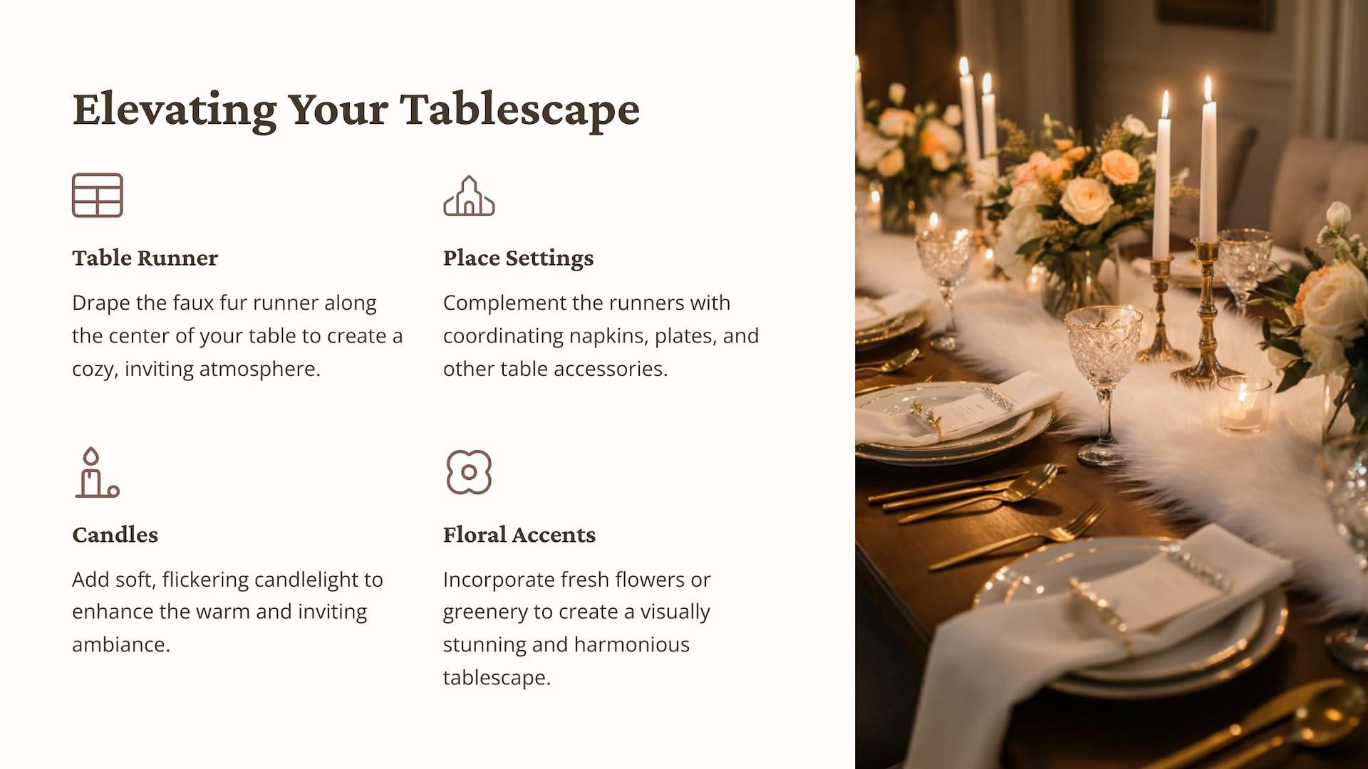 FabricLA Red Table Runner | Faux Fur Table Runners | 12 X 60-Inch Long Fluffy Snow Christmas & Holiday Dcor | Dining Table Runner Design by FabricLA