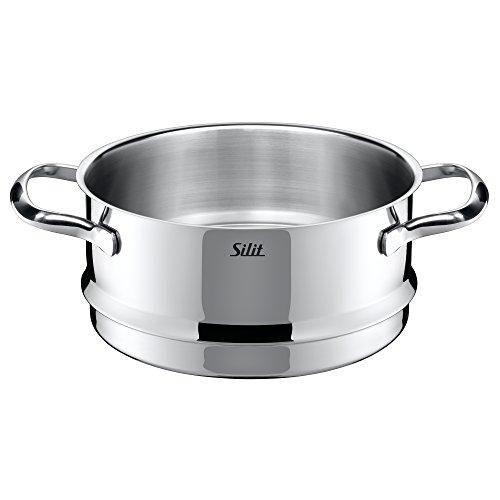 Silit Silit Pot Set 7-Piece Diamant Pouring Rim Glass Lid Stainless Steel Polished Suitable for Induction Hobs Dishwasher-Safe
