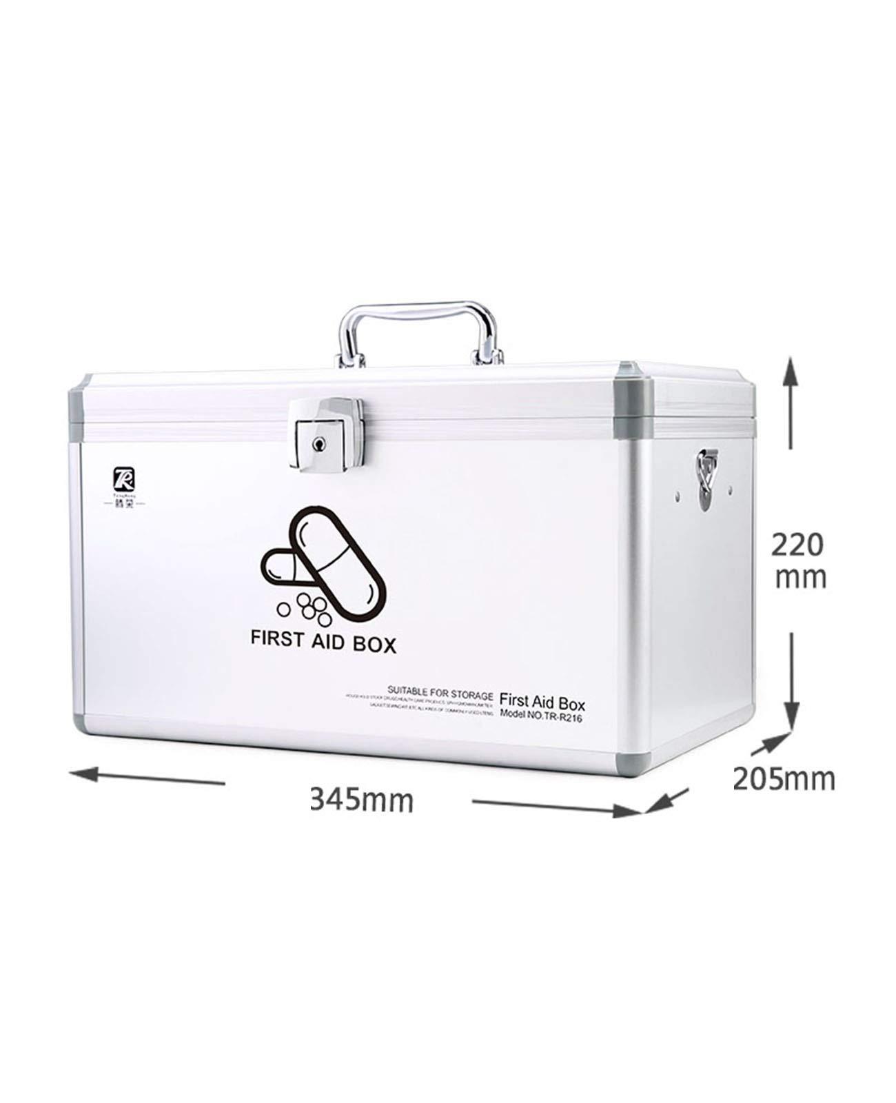 CHENYUEFA CHENYUEFA Family First Aid Box,Portable Medicine Chest Storage,Medicine Box Medicine Chest First Aid Box Medicine Cabinets Storage Box Organizer Family Emergency Kit Storage Box(34.5 X 20.5 X 22cm)
