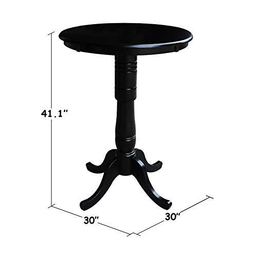 International Concepts International Concepts 30\" Round Pub Table in Black