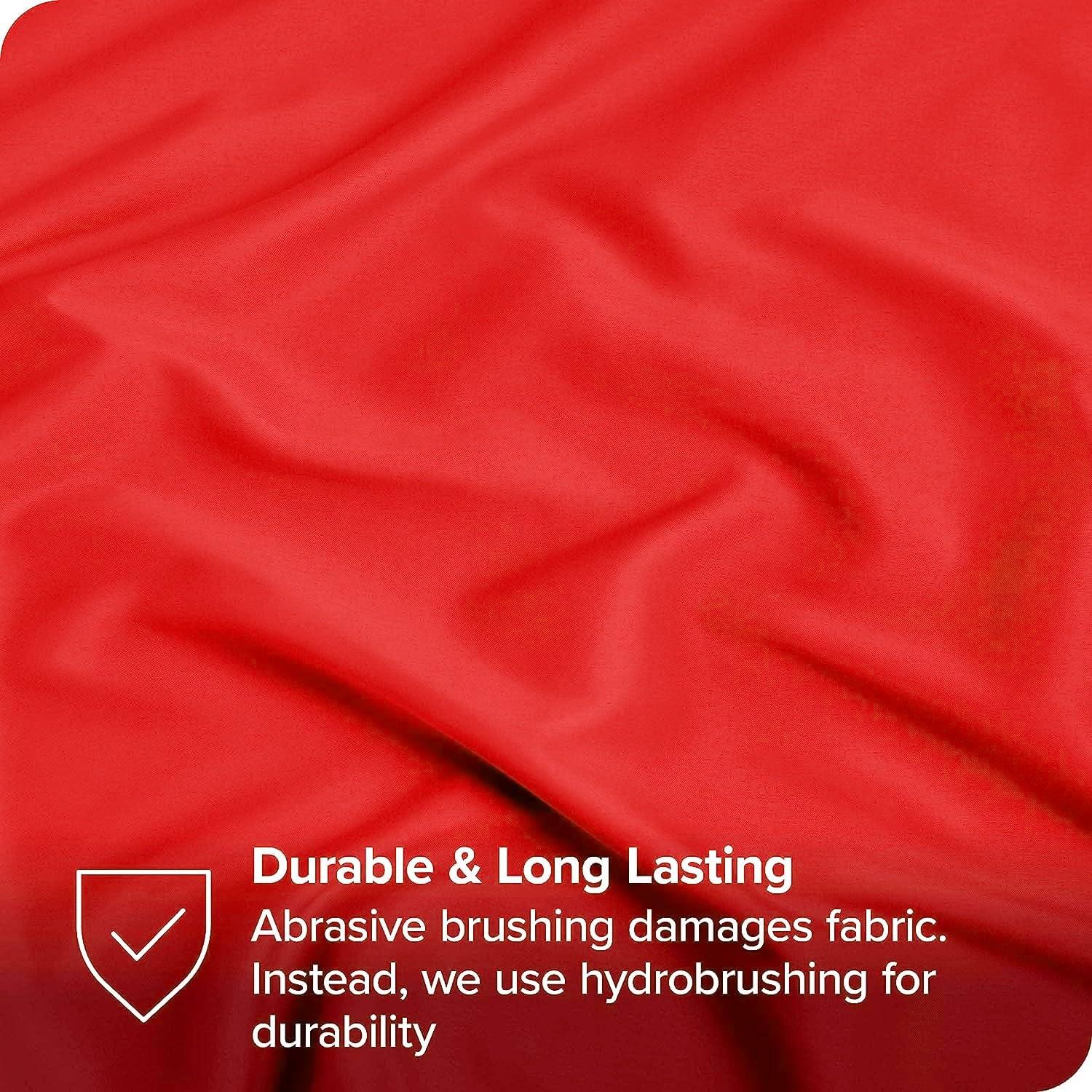 Sajida Cotton Bedding Bedding Sheets King Size 6 Piece 1000 Thread Count 100% Egyptian Cotton Red Sheet Set with 10 Inches Deep Pocket Wrinkle & Fade Resistant