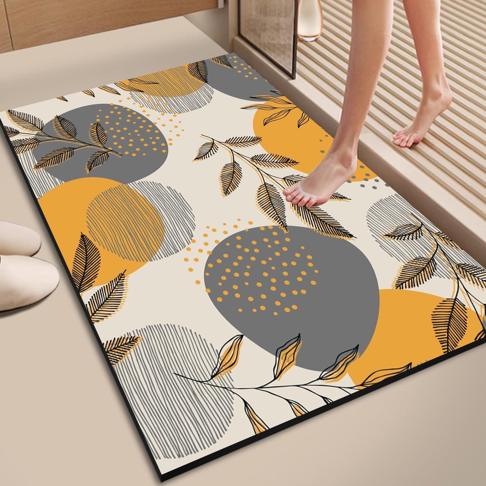 NEvka Stone Bath Mat, Diatomaceous Earth Bath Mat - Natural Stone Bath Mats for Bathroom, Ultra-Absorbent Non-Slip Stone Bath Mat - Elegant Quick Drying Bath Stone Mat,2x3ft/24x36in/60x90cm