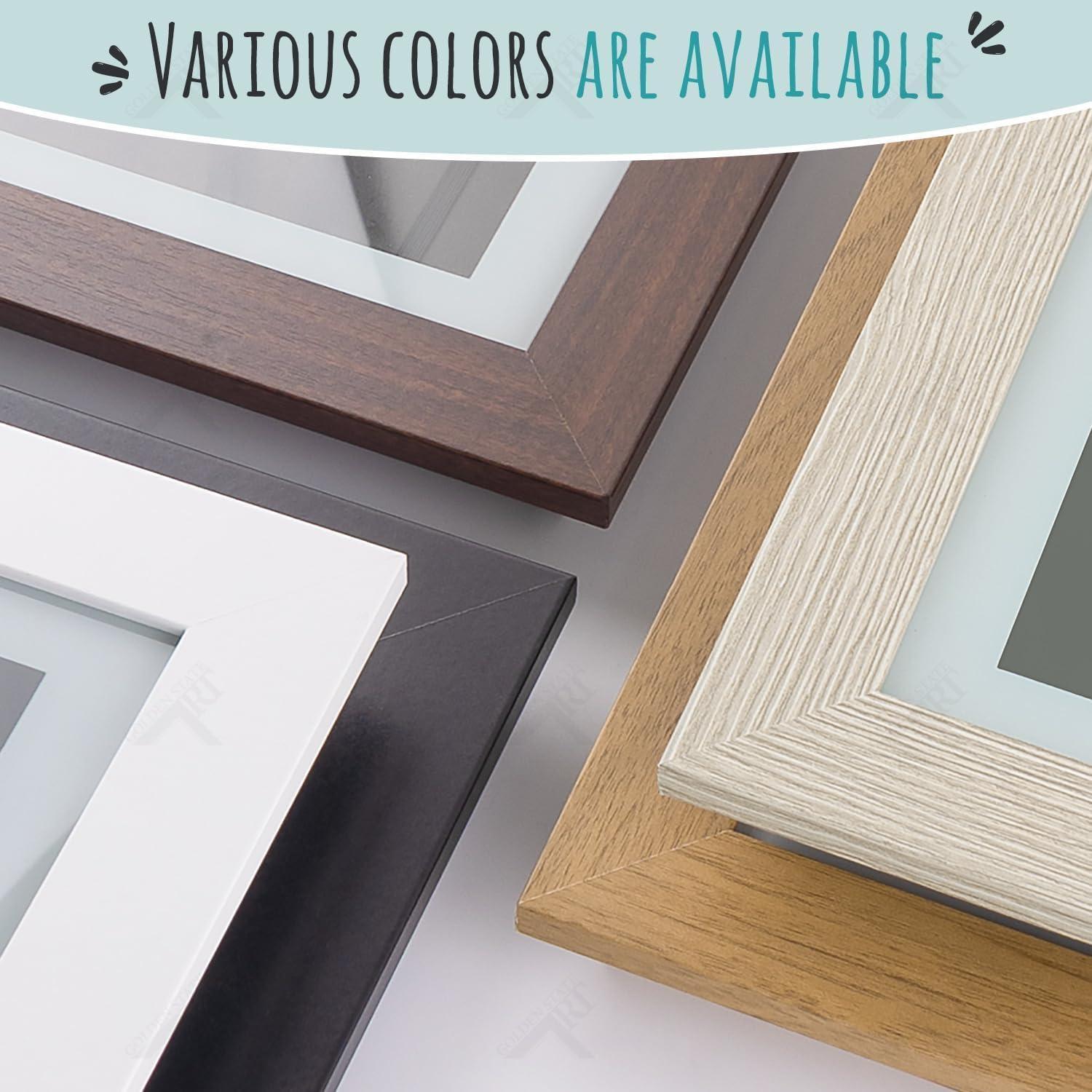 Golden State Art Golden State Art, Kids Art Frames Front Opening Holds 50 Pack, Kids Artwork Frames Changeable 9X12, White Storage Frame Display for Kid Artworks, Children Art Projects/Drawing, 3D Picture, 4 Pack