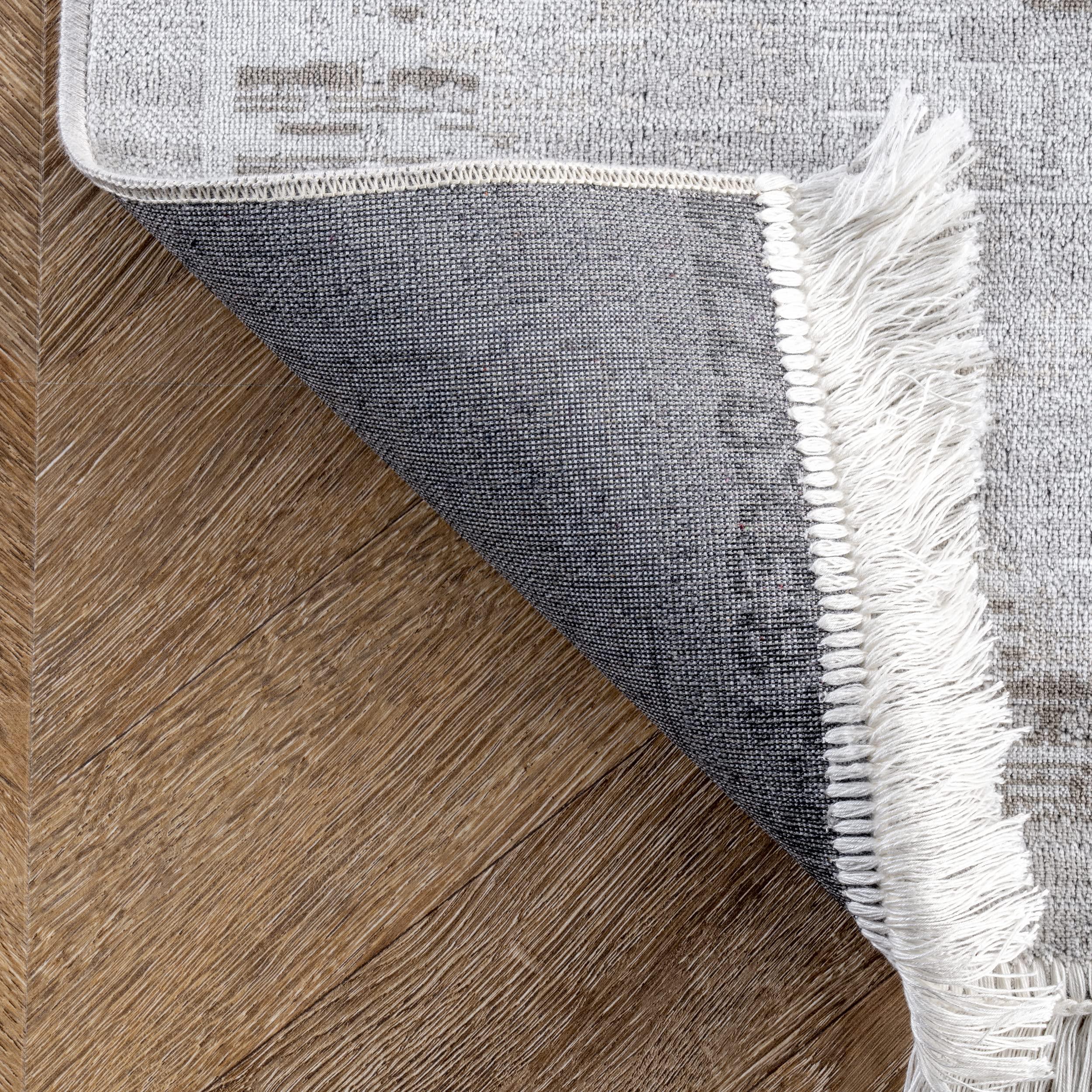 nuLOOM Rugs USA x Arvin Olano Venice Fringed Area Rug, 2x8, Silver