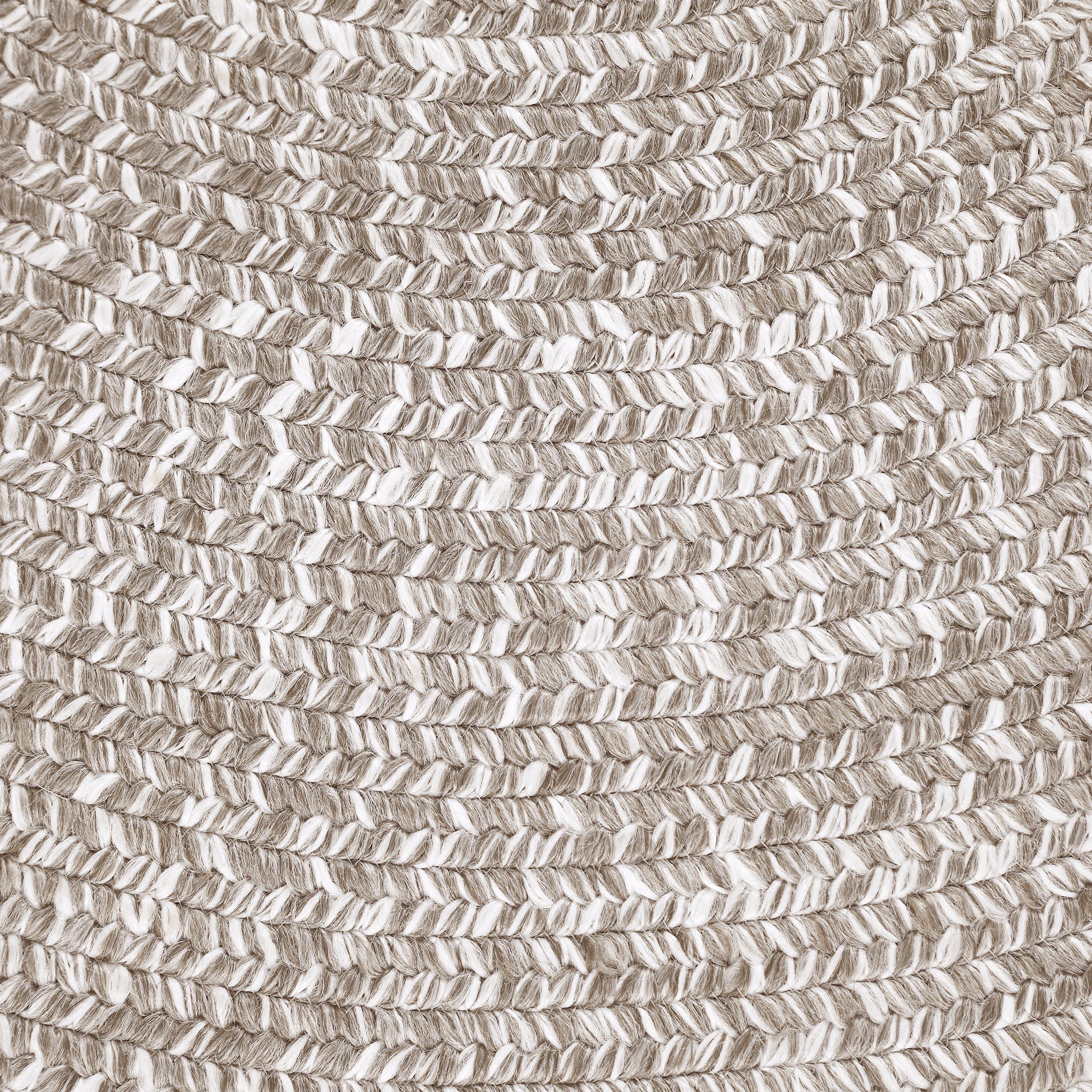 Superior Superior Reversible Braided Indoor/Outdoor Area Rug, 5' x 8', Latte-White