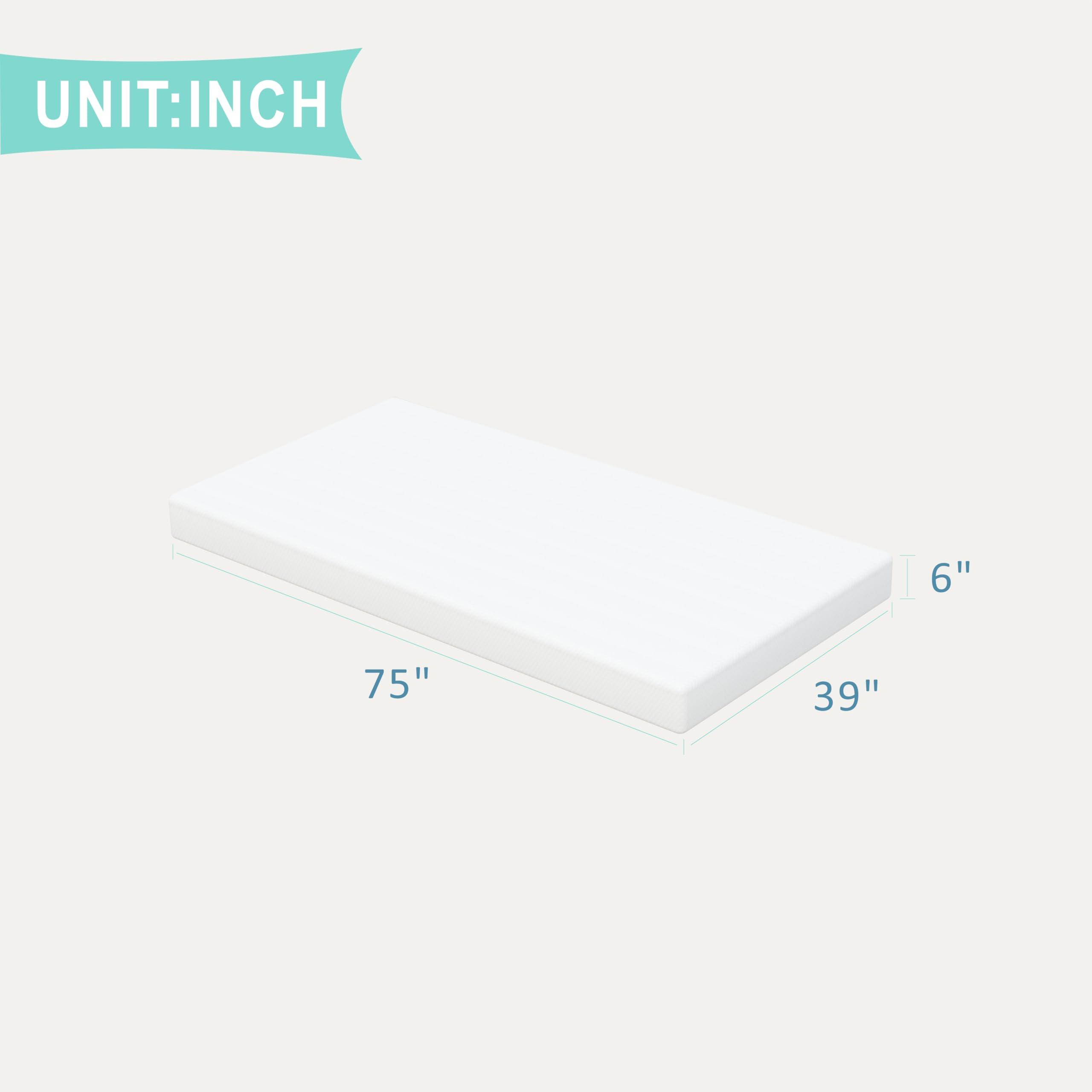 Marktol Twin Mattress, 6-inch for Kids Adults, Gel Memory Foam [Premium Version] Medium-Firm, Twin Size Mattresses Bed in a Box, Fiberglass Free, Cooling Sleep & Pressure Relief, Certified Safe Foams & Fabric