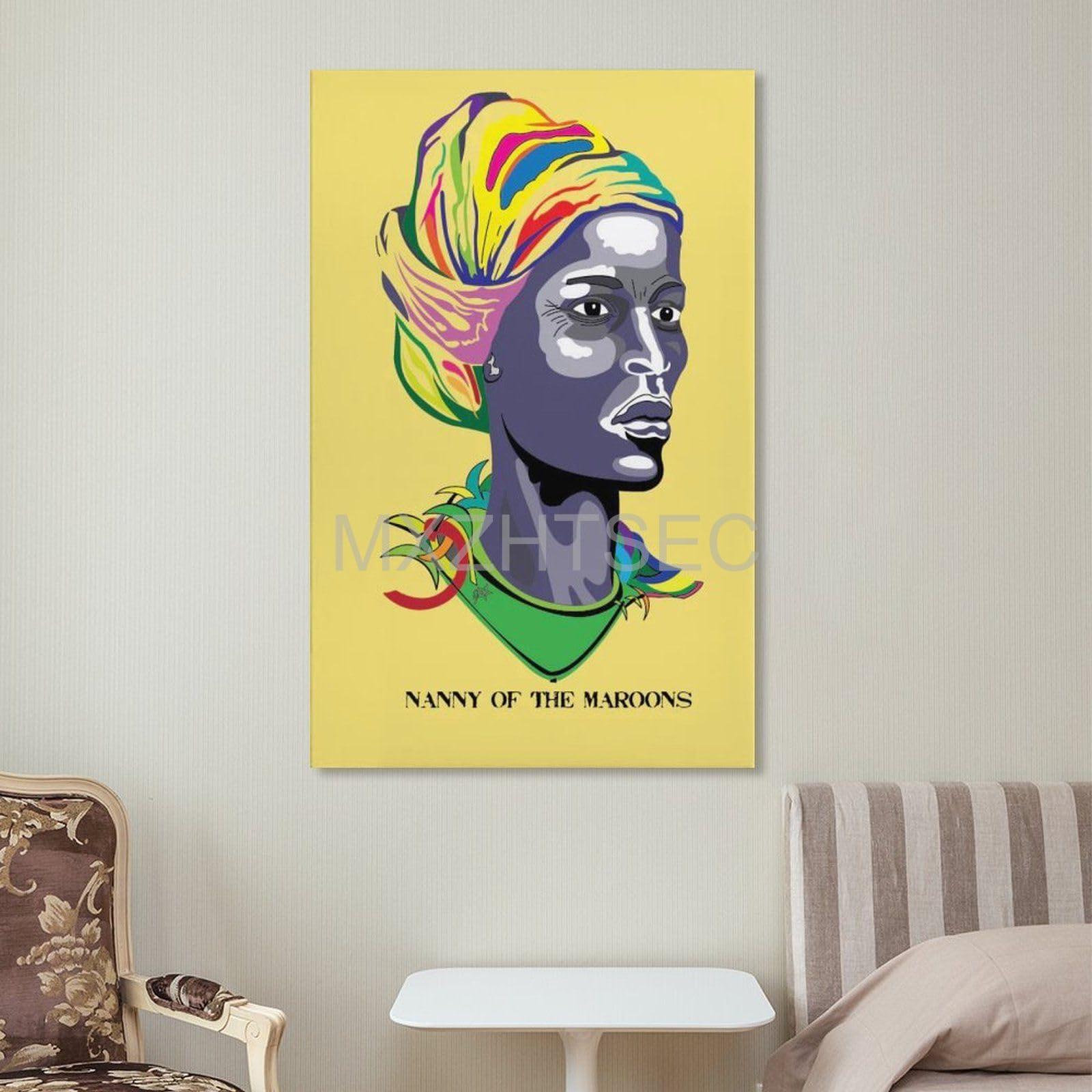 MXZHTSEC MXZHTSEC Nanny of The Maroons Revolutionist Portrait Art Poster Canvas Painting Posters And Prints Wall Art for Living Room Bedroom Decor 12x18inch(30x45cm)