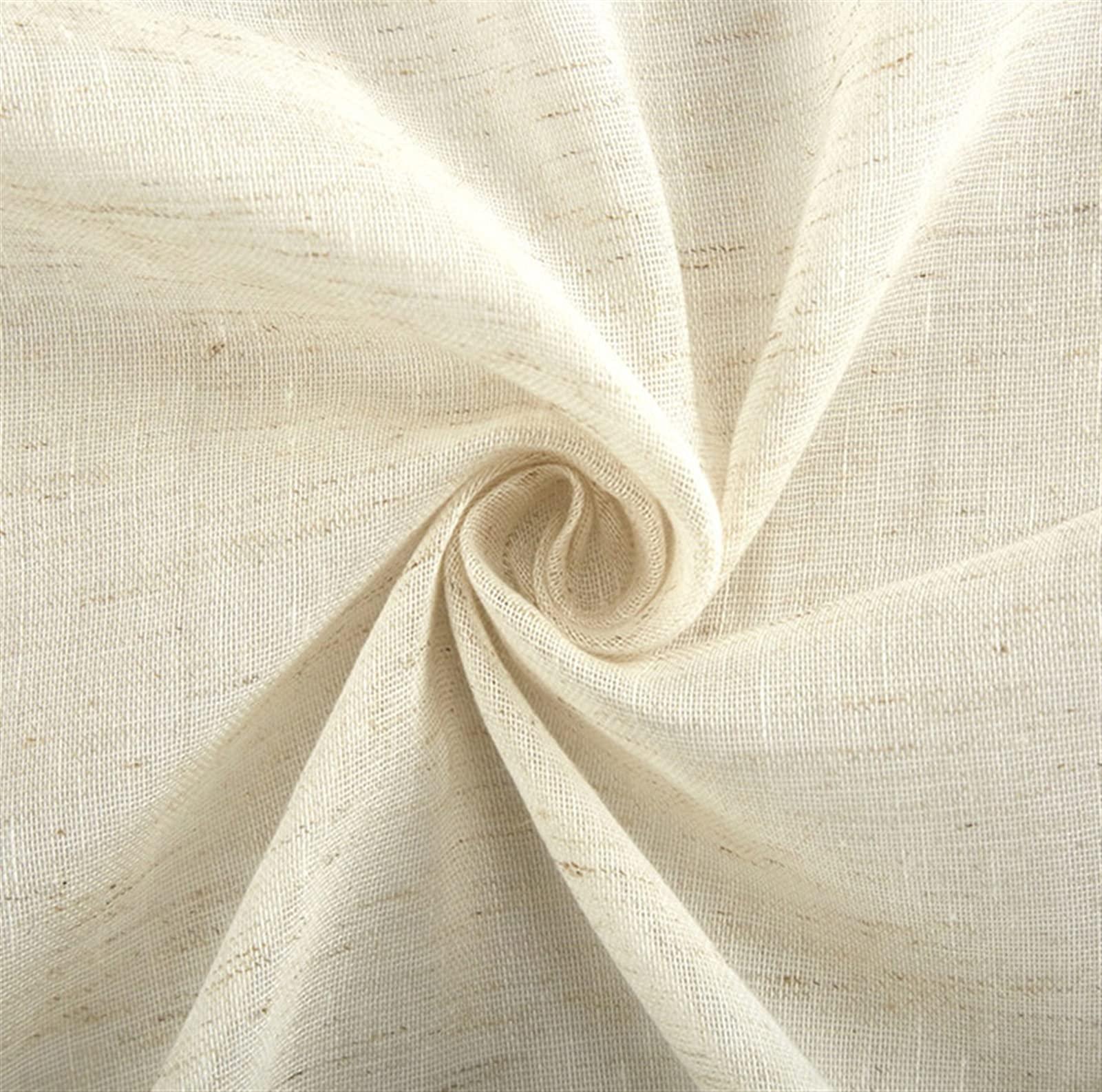 UEAUY UEAUY Natural Linen Curtains Washable Window Treatments Sheer Curtain for Living Room Bedroom Privacy Soften Sunlight Drapes Khaki 2 Panels 72" W x 63" L