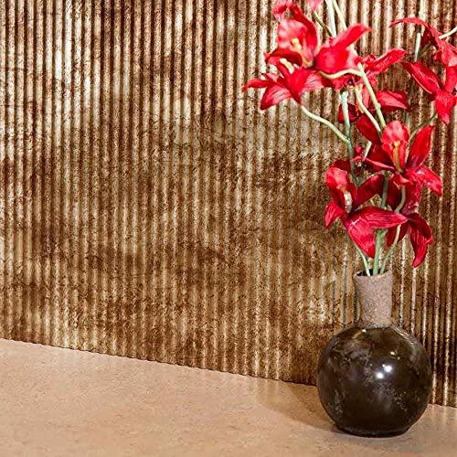 FASDE FASDE Rib Decorative Vinyl Backsplash 15 sq ft Kit in Bermuda Bronze