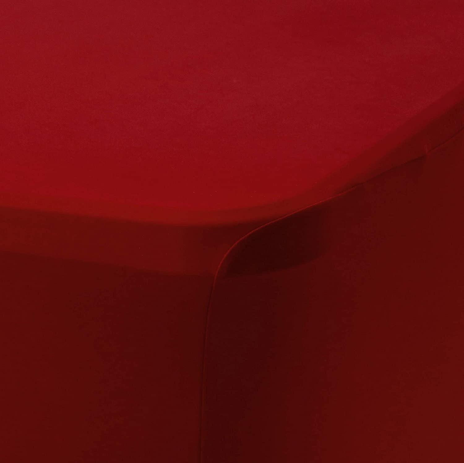 Obstal Obstal 6 Pack Stretch Spandex Red Table Covers for 8 Foot Tables - 8 FT Universal Rectangular Fitted Tablecloth Protector for Wedding, Banquet, Party, 96 Length x 30 Width x 30 Height Inches