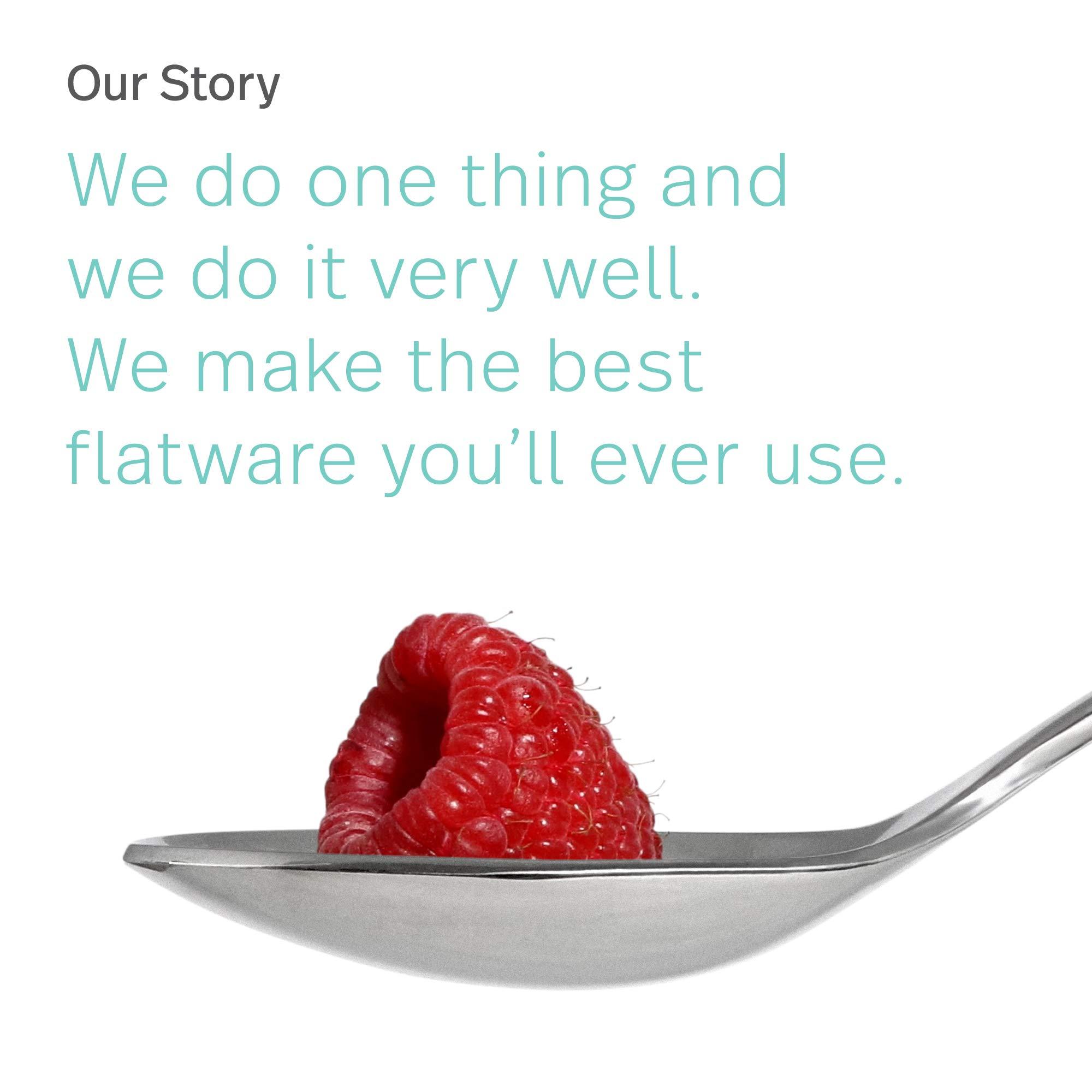 Gourmet Settings Gourmet Settings 4-Piece Mini Spoons Set-Silver Tear Collection Polished Small Stainless Steel Teaspoons, Demitasse Espresso Cutlery, Dishwasher Safe