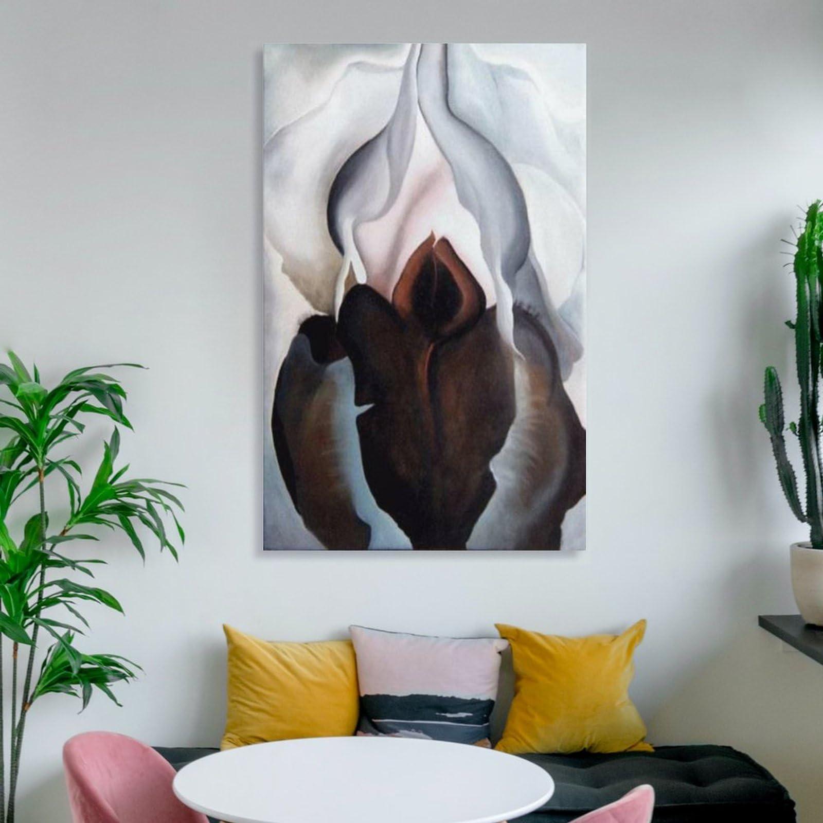HomeLoft Basics Georgia O'Keeffe Black Iris III Room Aesthetic Poster Print Art Wall Painting Canvas Posters Gifts Modern Bedroom Decor 12x18inch(30x45cm)