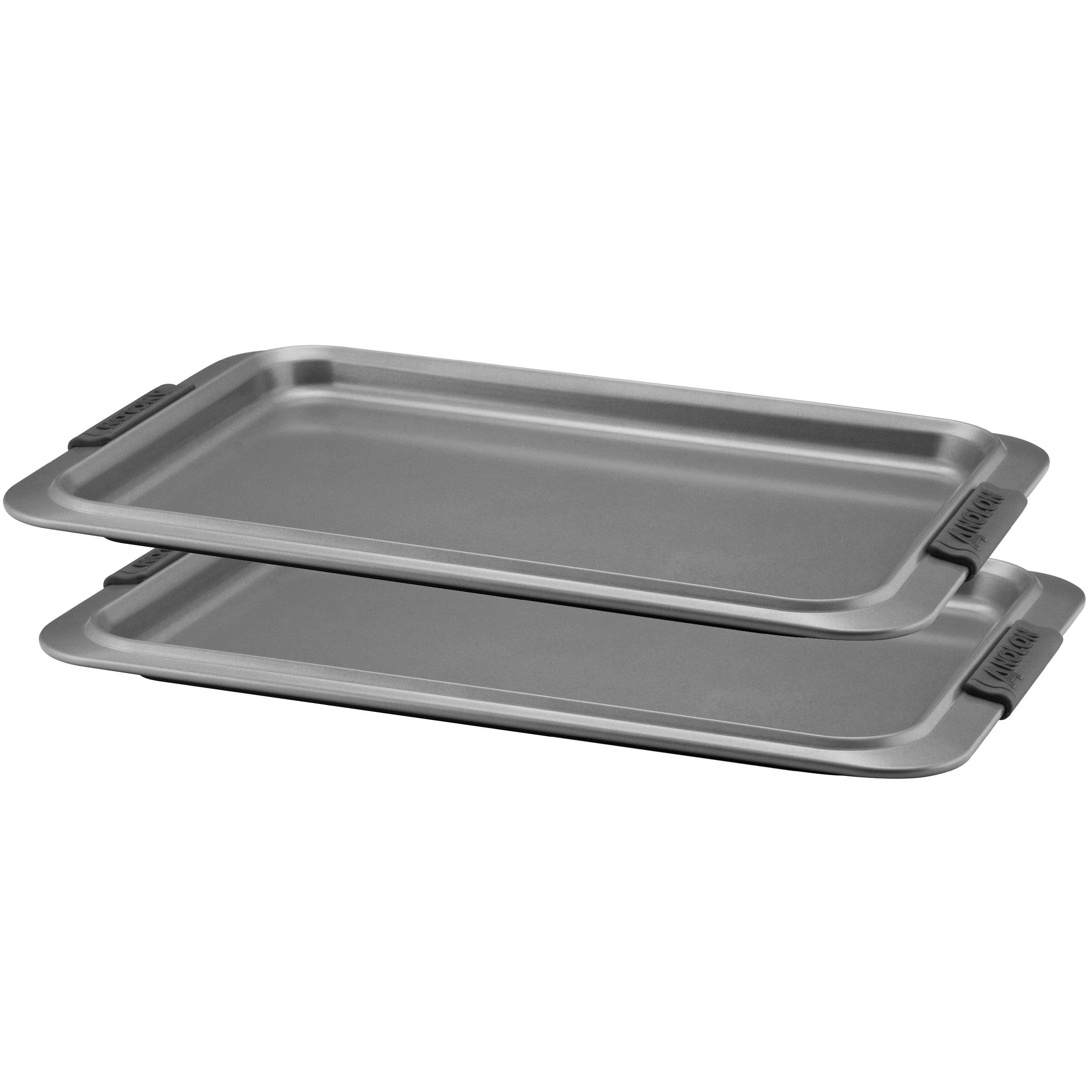 Anolon Anolon Advanced Nonstick Bakeware with Grips, Nonstick Cookie Sheet / Baking Sheet - 11 Inch x 17 Inch, Gray