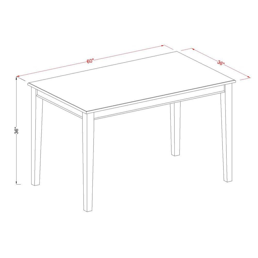 East West Furniture East West Furniture DUVN7H-MAH-LC 7 Piece Counter Height Dining Table Set Consist of a Rectangle Wooden Table and 6 Faux Leather Kitchen Dining Chairs, 36x60 Inch, Mahogany