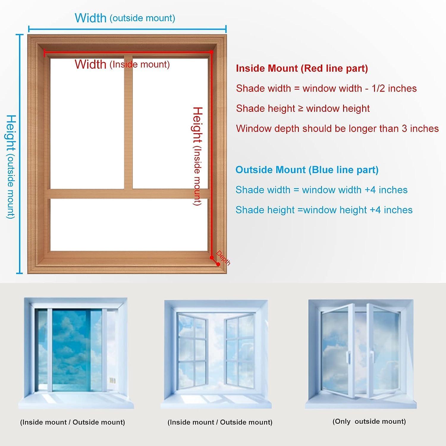 Blinhdome Blinhdome Custom Light Filtering Top Down Bottom Up Shades, Blinds for Windows Cordless Cellular Shades Room Darkening Blinds, 29" W x 36" H, Beige