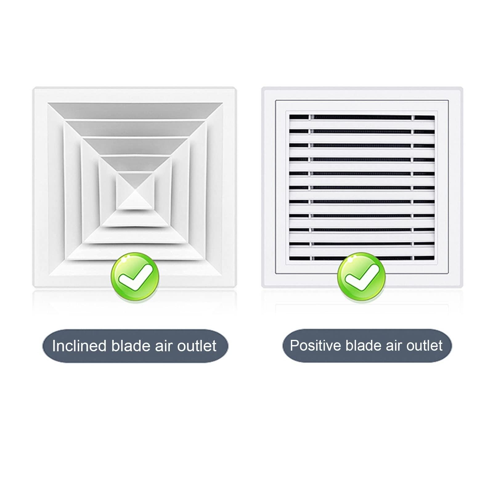 BABLO Air Conditioner Deflector for Ceiling Central Air Conditioning Prevents Direct Air Blowing, Causing Disturbance From Direct Cold Air Flow Angle Adjustable Lightweight Plastic Material ( Color : Square