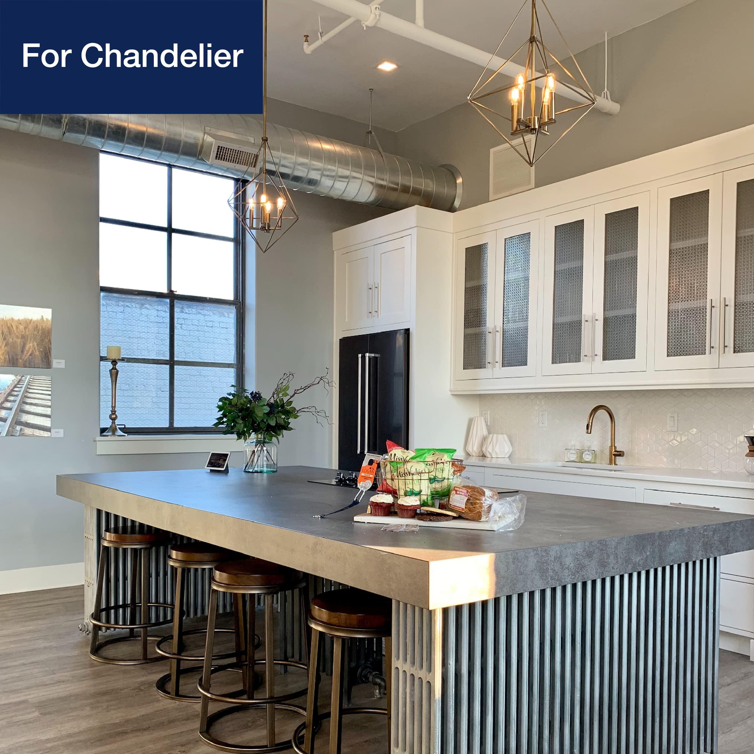 FLSNT FLSNT CA11 E12 LED Candelabra Bulbs, Dimmable LED Chandelier Light Bulbs, 40W Equivalent, 2200K Warm White Light, 330LM, Amber Glass Finishing, 6 Pack