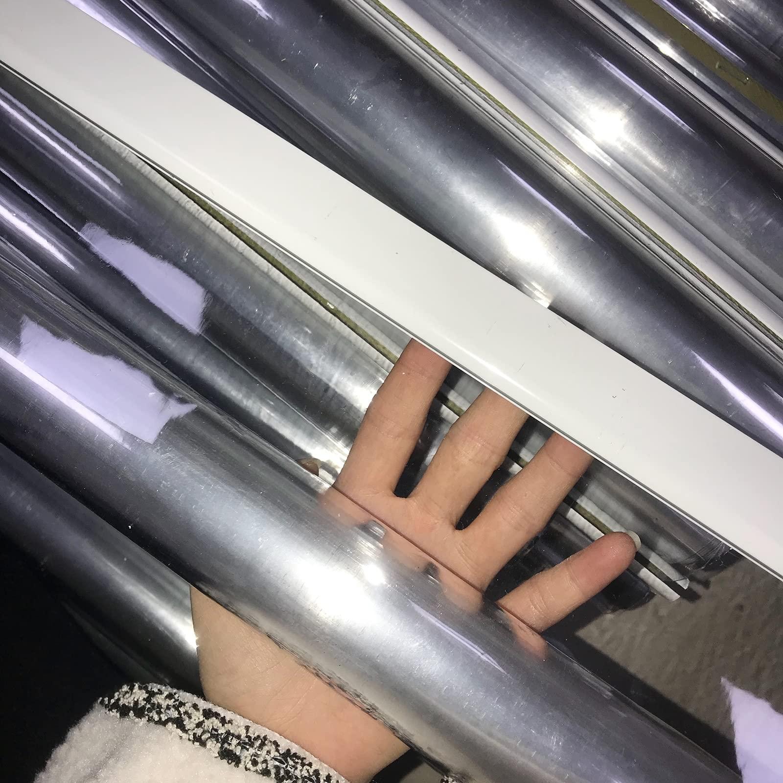 ZXCVBAS Clear PVC Plastic Roller Blinds,Transparent Vinyl Roller Shade Blind,Transparent Waterproof PVC Window Shades Roller Blind,Blinds for Outdoor Patio Hotel Office,60x120cm/23.6x47.2in