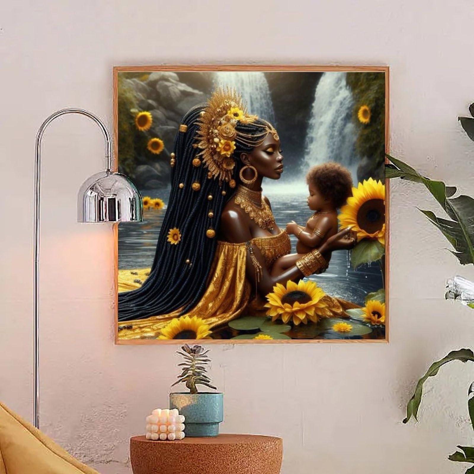 KFTTVUI Goddess Oshun Sexy Poster (4) Black Women Art Poster Canvas Painting Art Wall Decoration Canvas Painting Wall Art Poster Suitable for Bedroom Living Room Wall Art Poster Canvas Print Office Gift Bedro