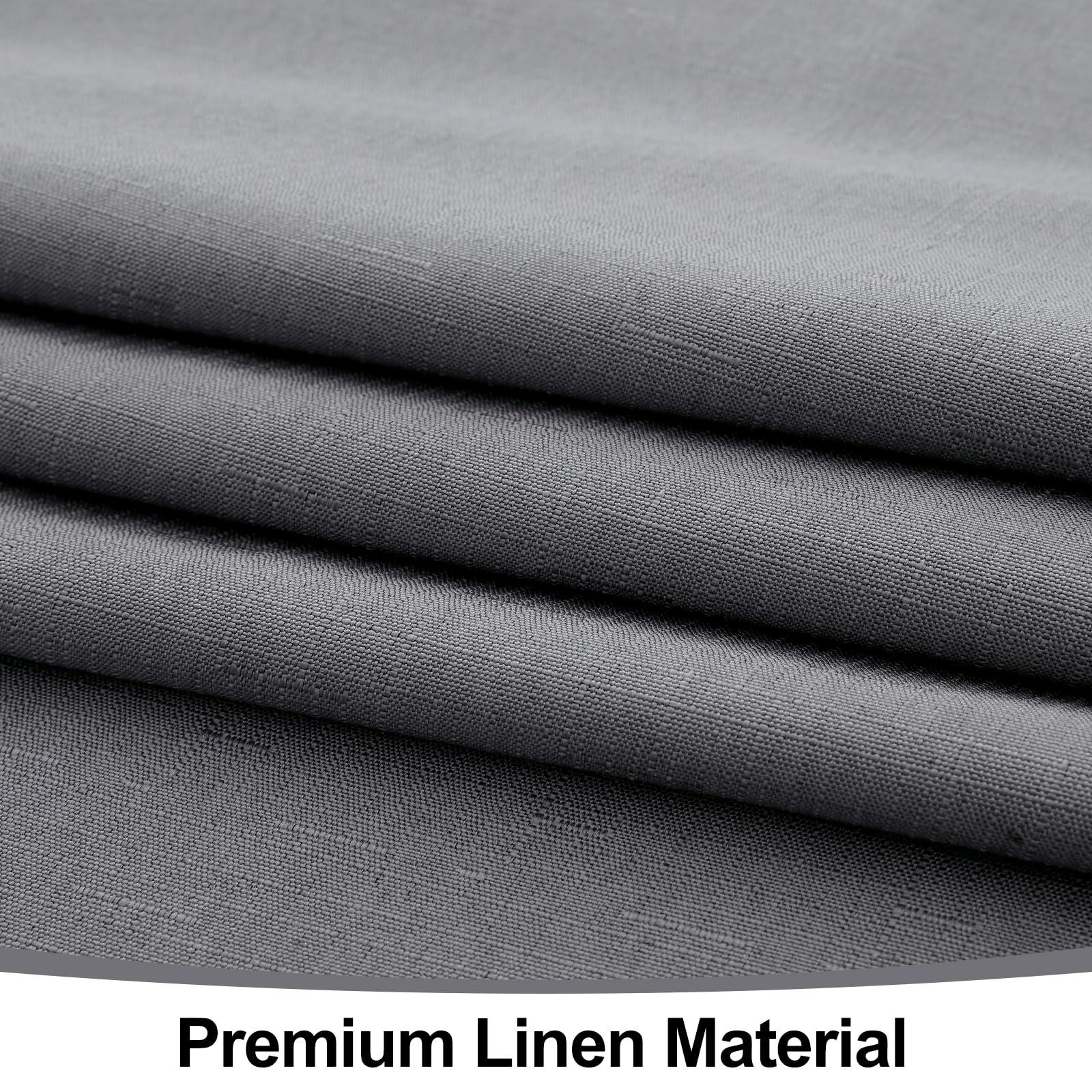 Smiry Smiry Rectangle Table Cloth Linen Textured, Waterproof Spillproof Anti-Wrinkle Burlap Tablecloth, Washable Decorative Fabric Table Cover for Dining, Party, Banquet, 60 x 84 Inch, Grey