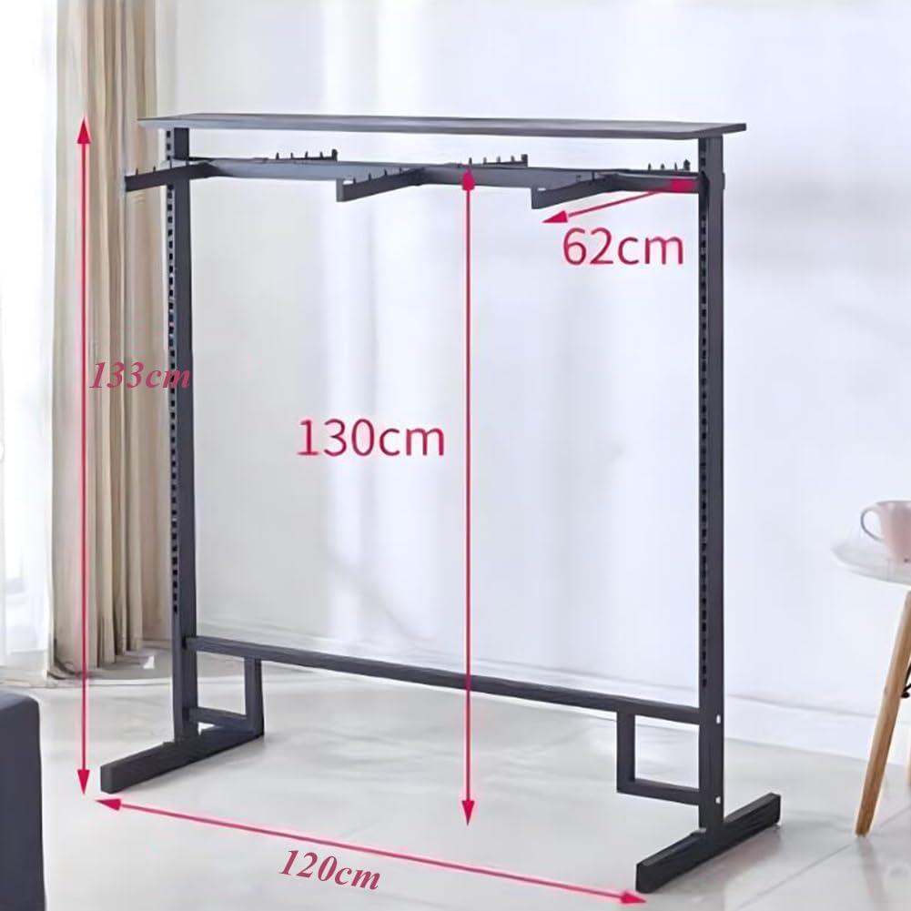 Etlegor Modern Clothing Store Garment Rack, Floor-Standing Clothing Display Stands Double Sided Metal Storage Shelves Retail Display Rack Adjustable Lifting Hanging Clothes Racks ( Color : White , Size : 120x