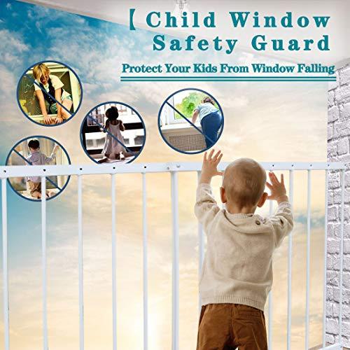 Fairy Baby Window Guards for Children, Adjustable Wide Child Safety Window Guard Prevents Accidental Falls, Home Security Childproof Interior Bar Guard for Windows Wide 36.22" - 61.41"(2 Panels)