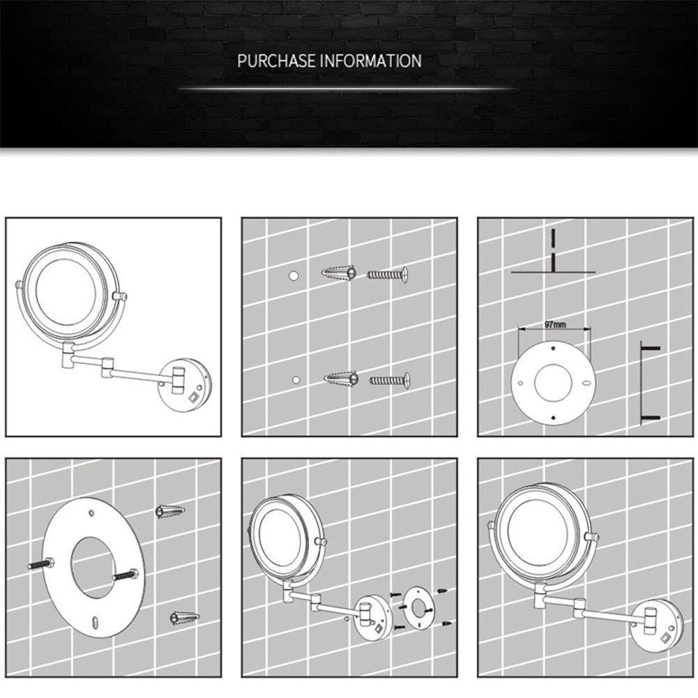 Generic Wall Mounted Makeup Mirror Two-Sided Swivel Wall Mount Mirror,Two-Sided Extendable,360 Degree Swivel(Gold 10X) (Gold 10X)