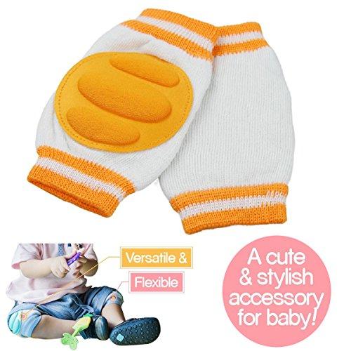 fantastic me 3 Pairs Baby Knee Pads for Crawling - Adjustable Breathable Waterproof Safety Protector, Elastic Knee Elbow Pads for Babies, Toddlers, Infants, Boys, Girls, Kids, Unisex (A)