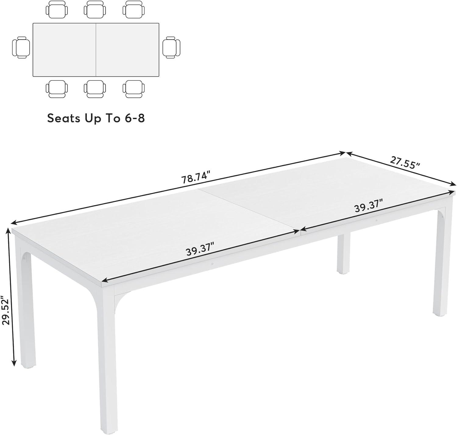 Tribesigns Tribesigns 78.7 Inches Extra Long Computer Desk 2 Person Desk, Double Long Desk, Workstaion for Home Office