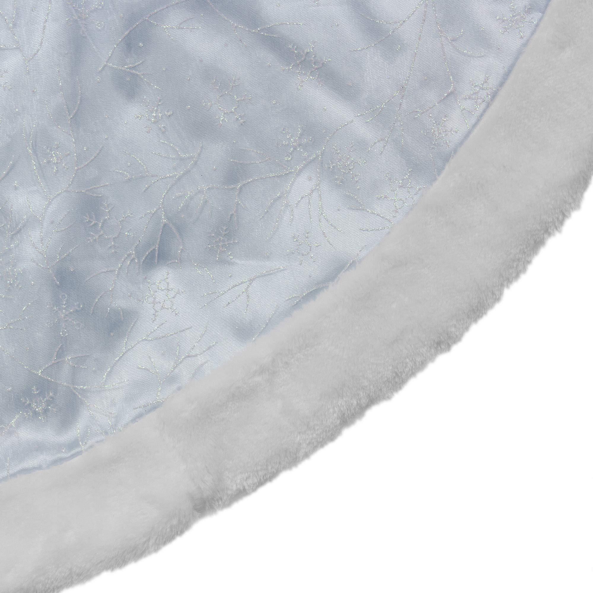 Northlight 48-Inch Sheer Blue Organza with Glitter Christmas Tree Skirt