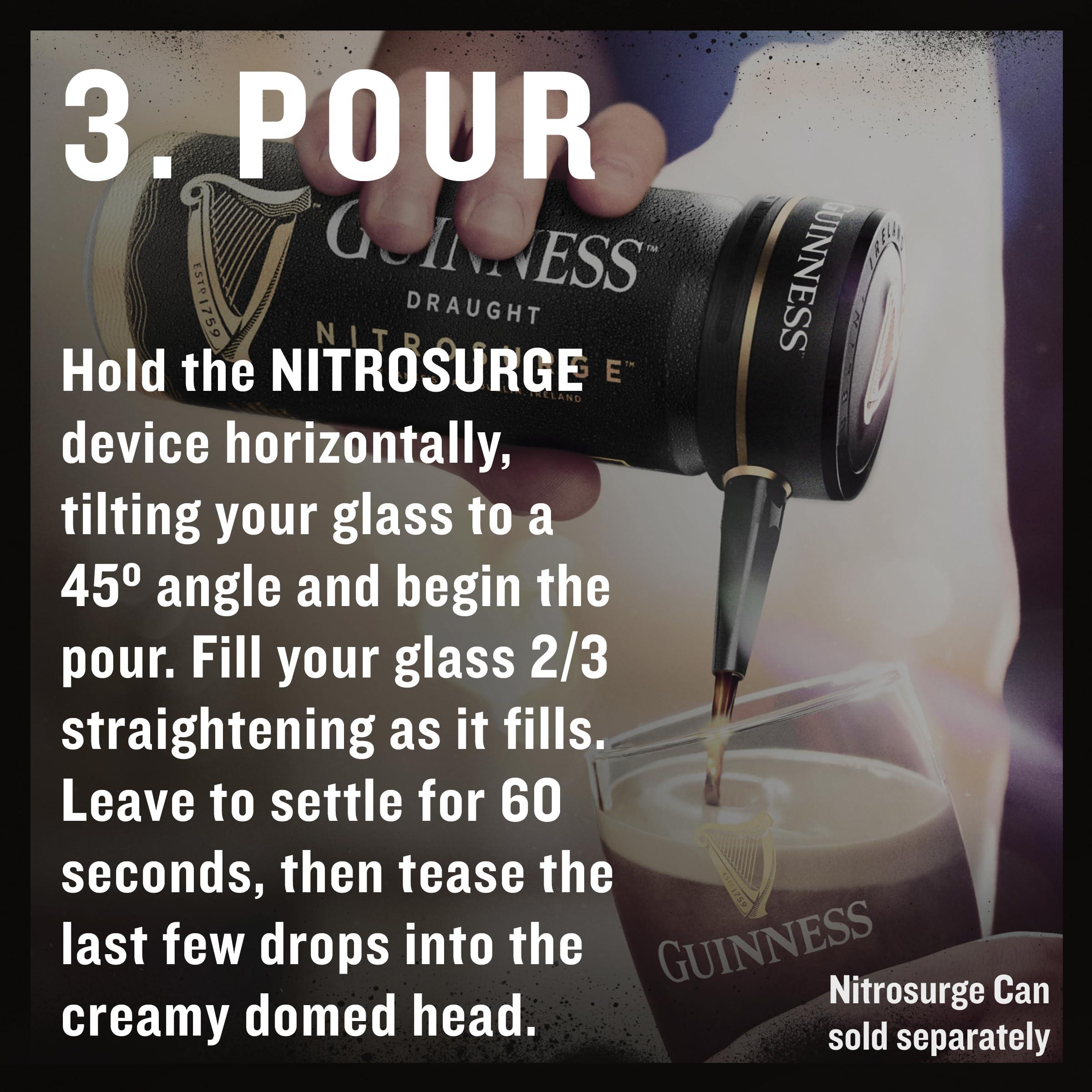 Guinness Guinness Draught Nitrosurge Device, Stout Beer, Perfect Pub Pour at Home, Rich Smooth Head & Sweetness of Malt Balanced with Hops, Cans Sold Separately, Device Only, Black
