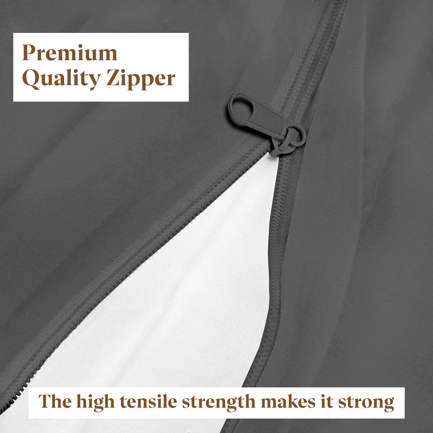 QualityBeddingHub QualityBeddingHub Dark Gray Zipper Fitted Sheet Twin XL Size 14 Inches Pocket 39 x 80 Inches 1000 Thread Count Egyptian Cotton Fitted Sheets for Twin XL Size Bed with Zipper