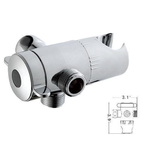 Ana Bath Ana Bath LSS5430CCP 4 Inch 5 Multi-Function Blue LED Light Dual Shower Head Combo Shower System with BRASS connector & 5-ft Stainless Steel Shower Hose - Premium Chrome